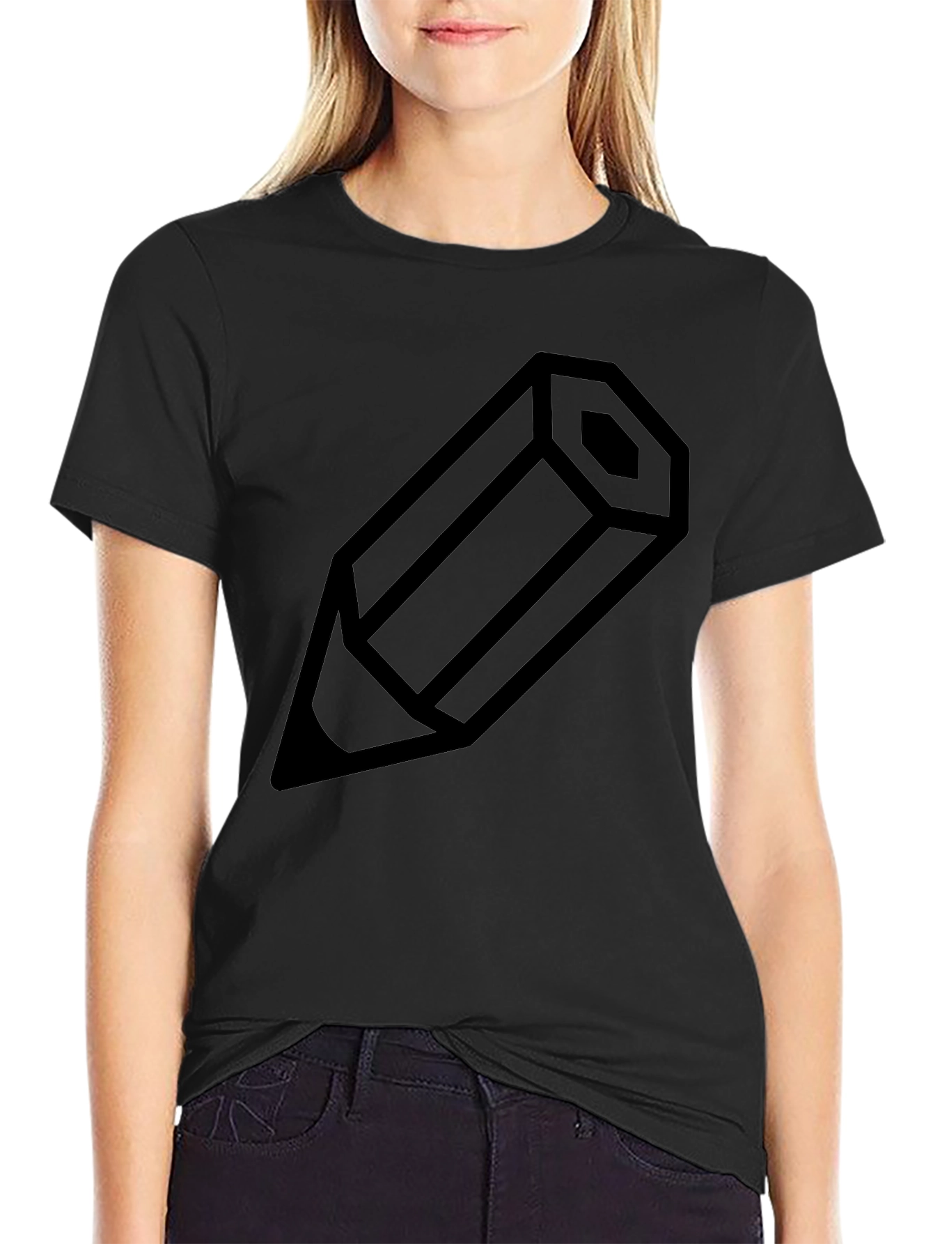 Pencil Graphic Tee - Minimalist Design