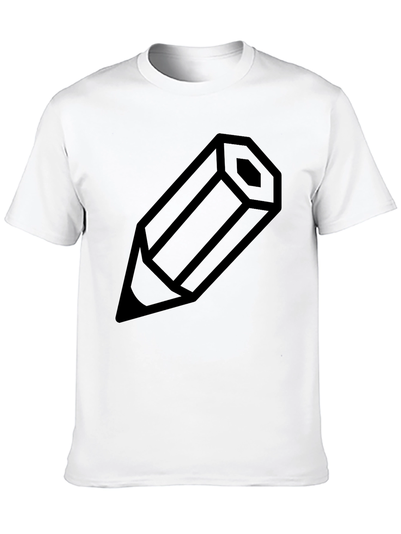 Pencil Graphic Tee - Minimalist Design