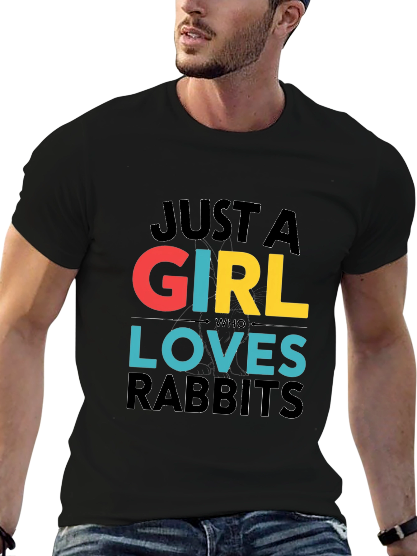 Just a Girl Who Loves Rabbits Graphic Tee