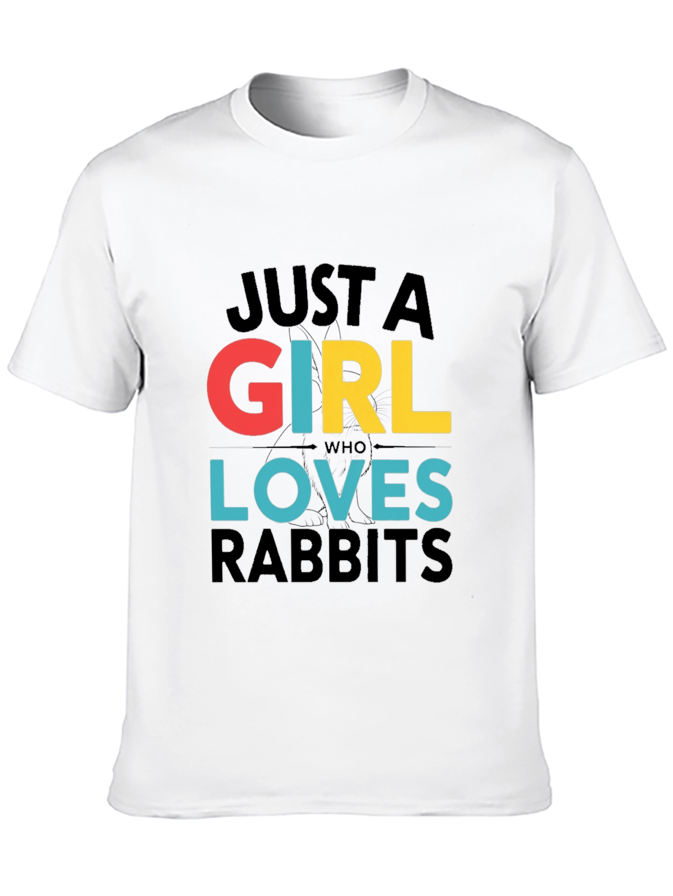 Just a Girl Who Loves Rabbits Graphic Tee