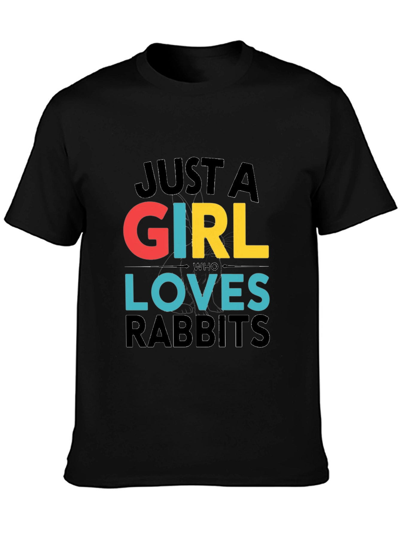 Just a Girl Who Loves Rabbits Graphic Tee
