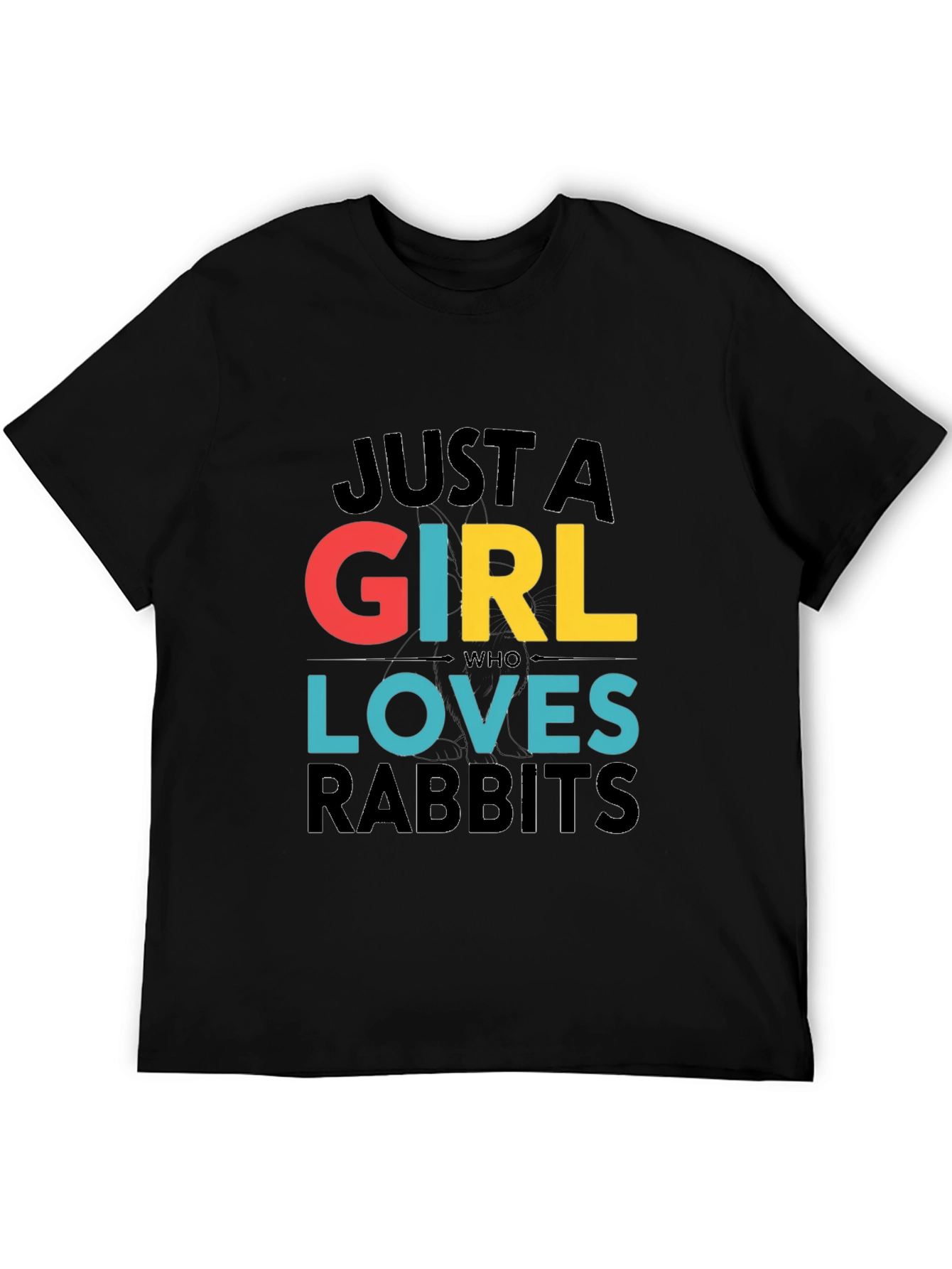 Just a Girl Who Loves Rabbits Graphic Tee