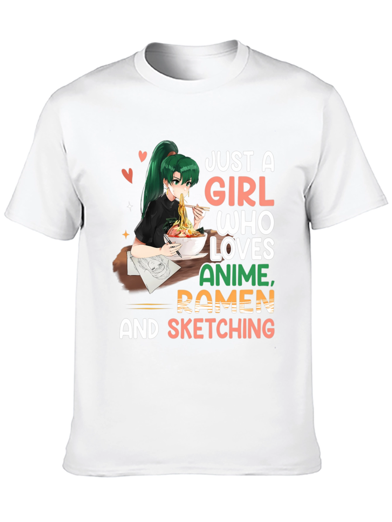 Anime Ramen Sketching Girls T-Shirt