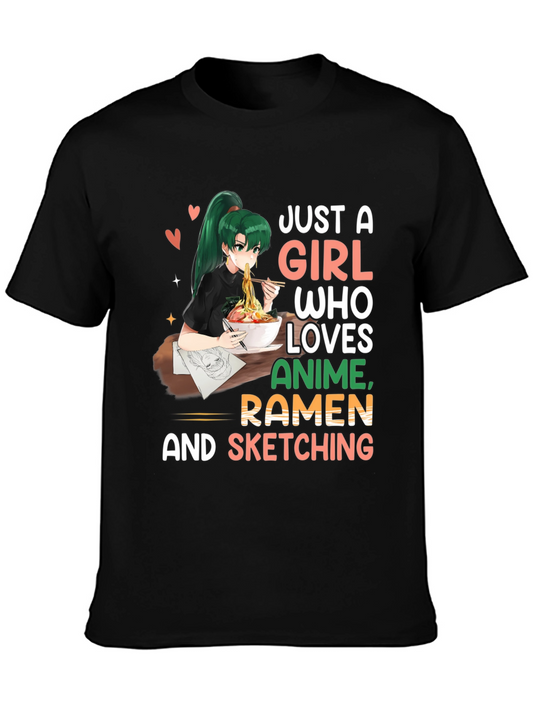 Anime Ramen Sketching Girls T-Shirt