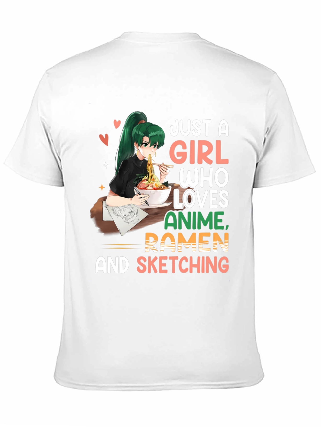 Anime Ramen Sketching Girls T-Shirt