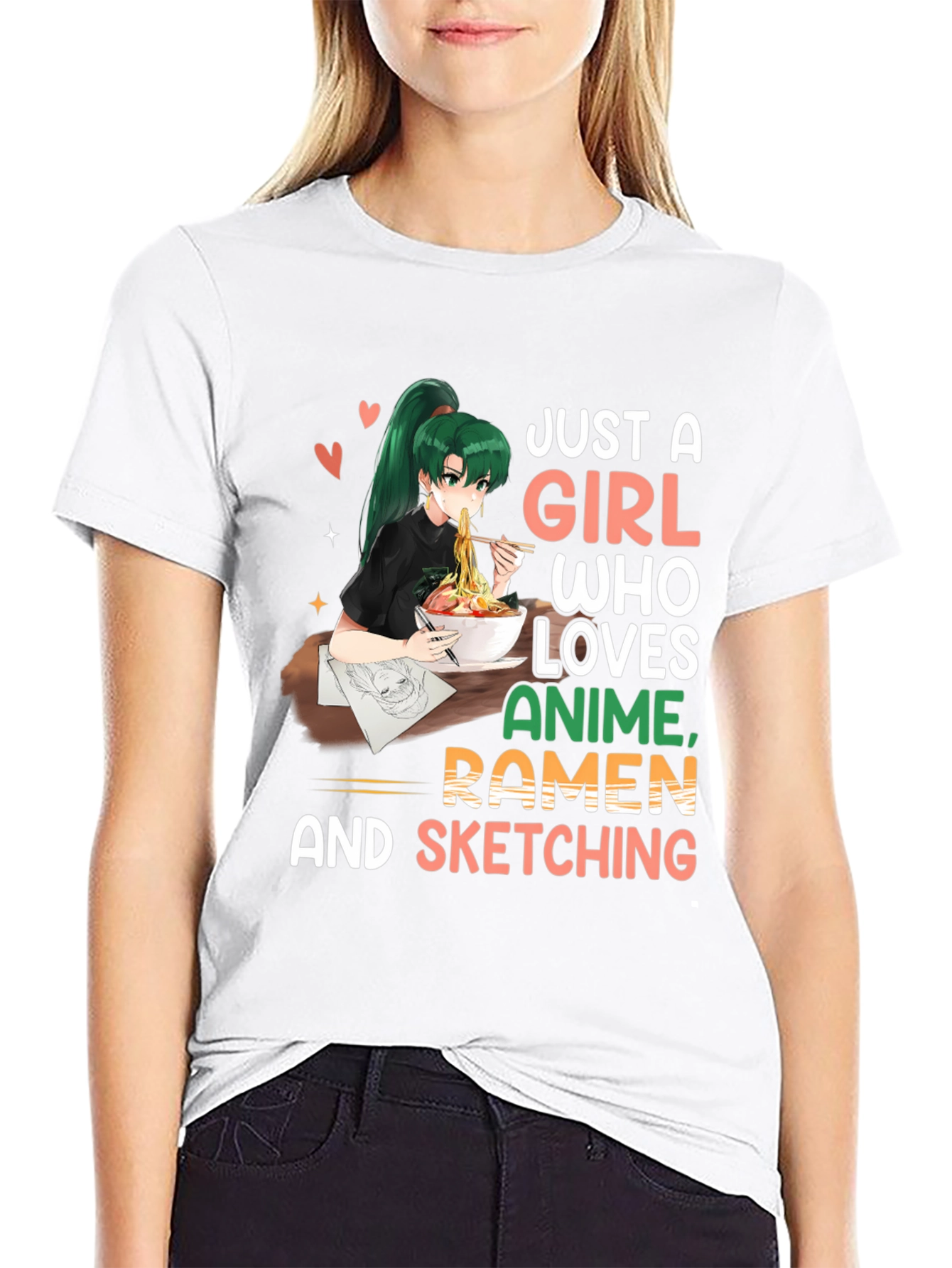 Anime Ramen Sketching Girls T-Shirt