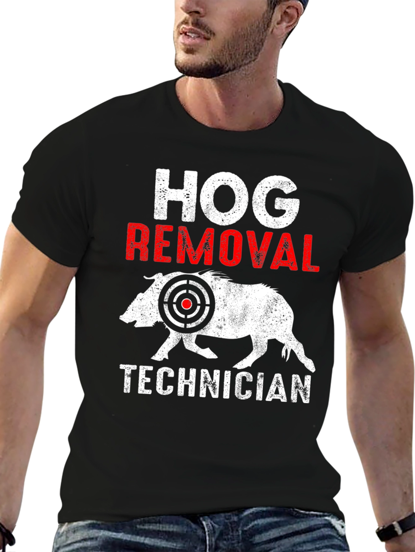 Hog Removal Technician Graphic Tee - Hunting Apparel