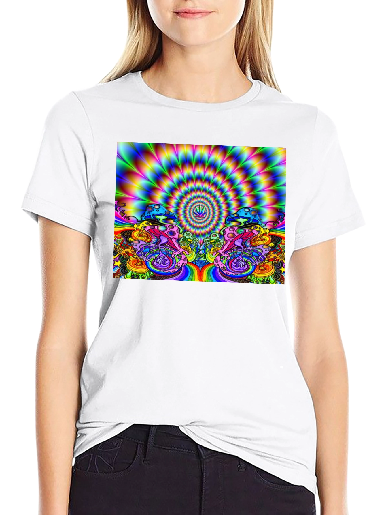 Psychedelic Mushroom Graphic Tee - Vibrant Design