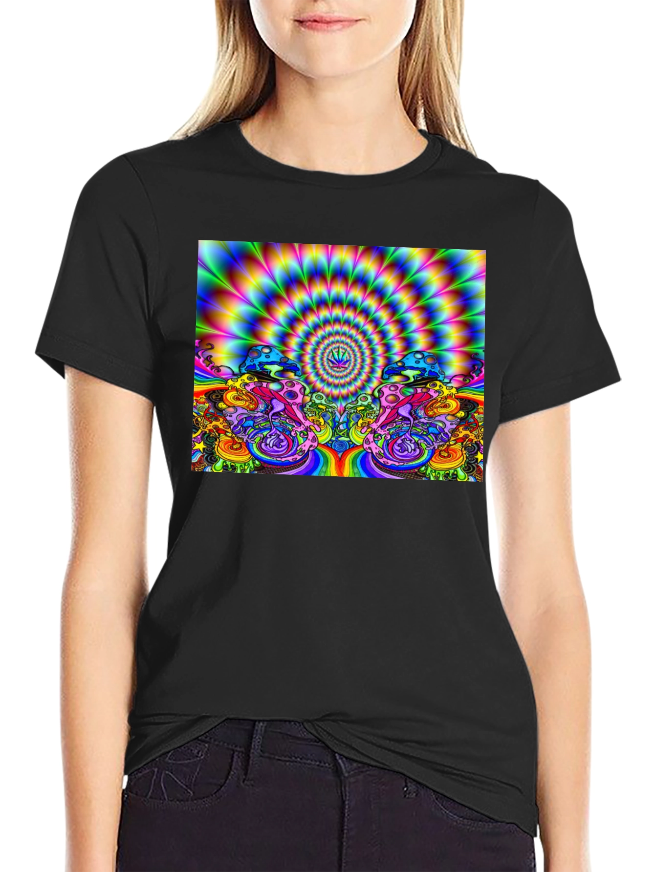 Psychedelic Mushroom Graphic Tee - Vibrant Design