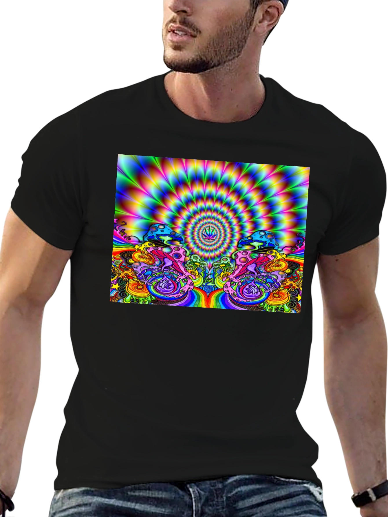 Psychedelic Mushroom Graphic Tee - Vibrant Design