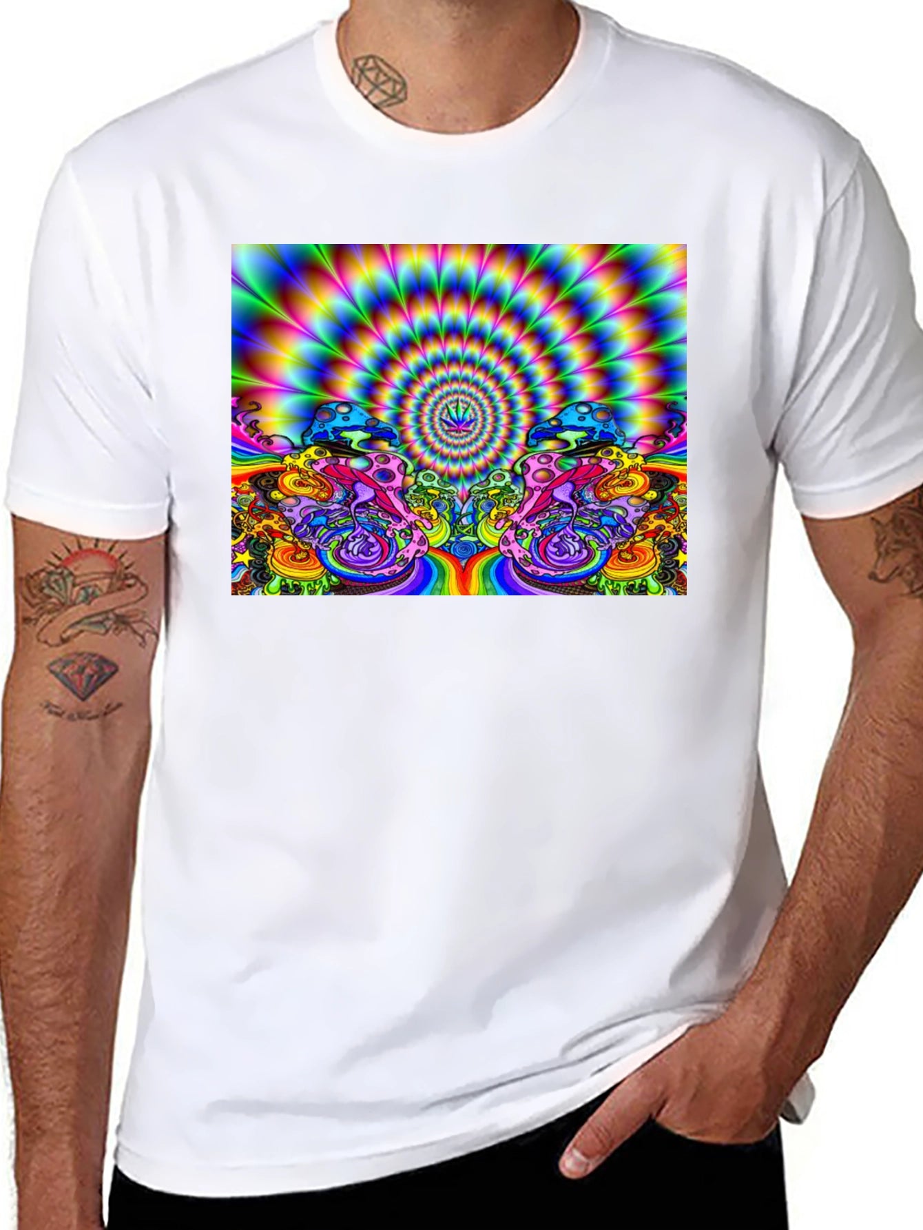 Psychedelic Mushroom Graphic Tee - Vibrant Design