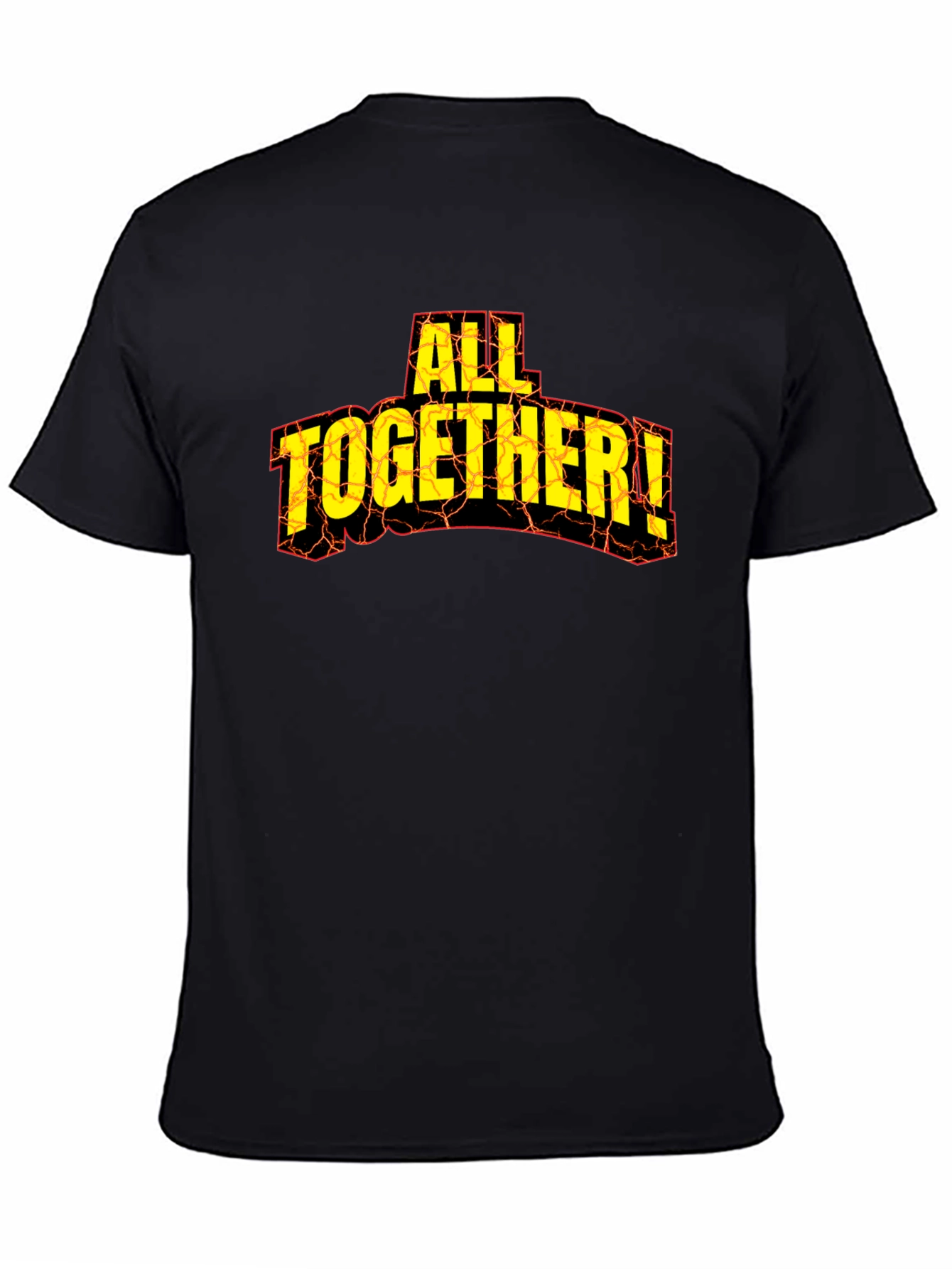 All Together! Graphic Print Tee - Black Cotton T-Shirt