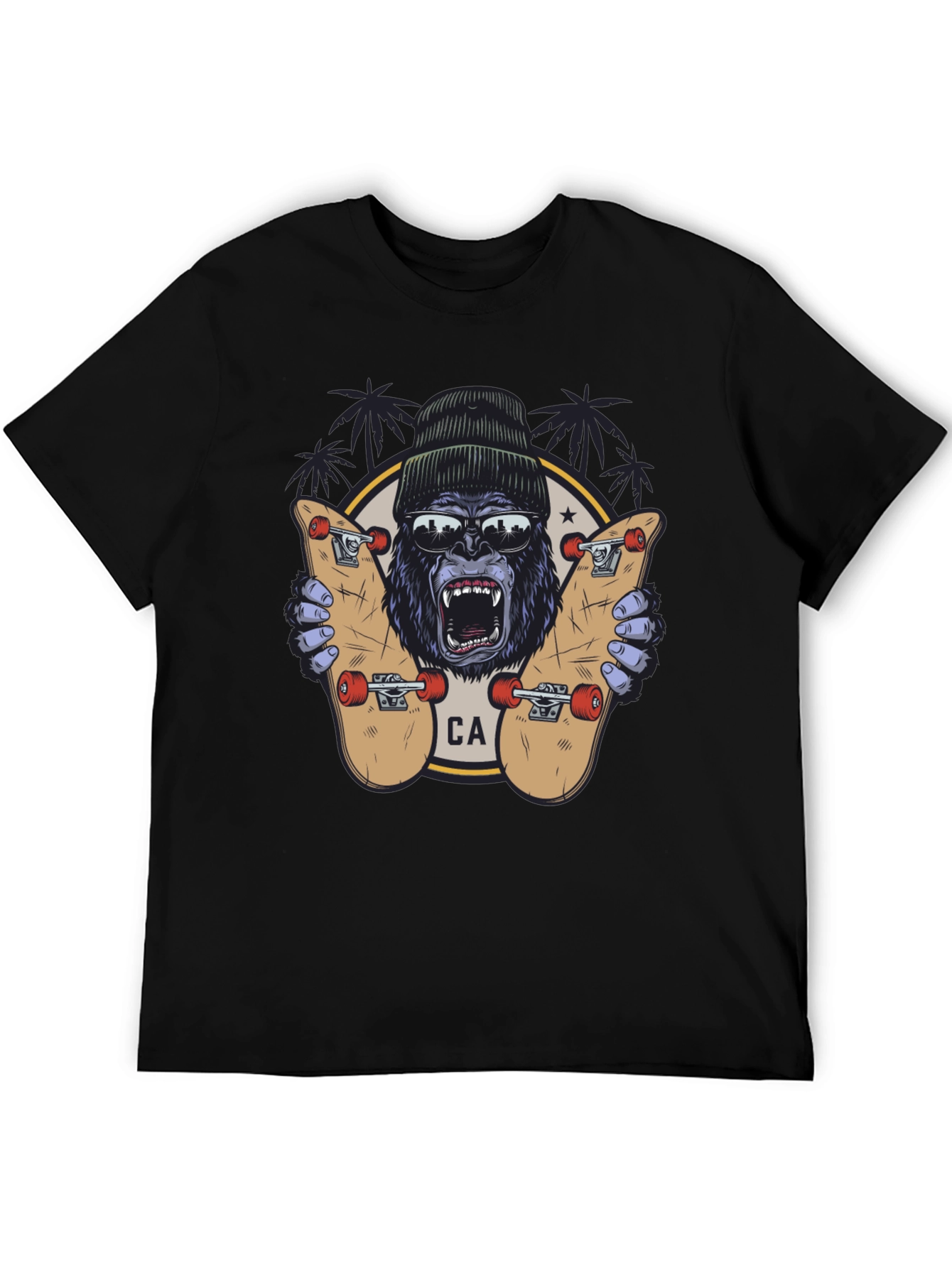 Skater Gorilla Graphic Tee - California Style