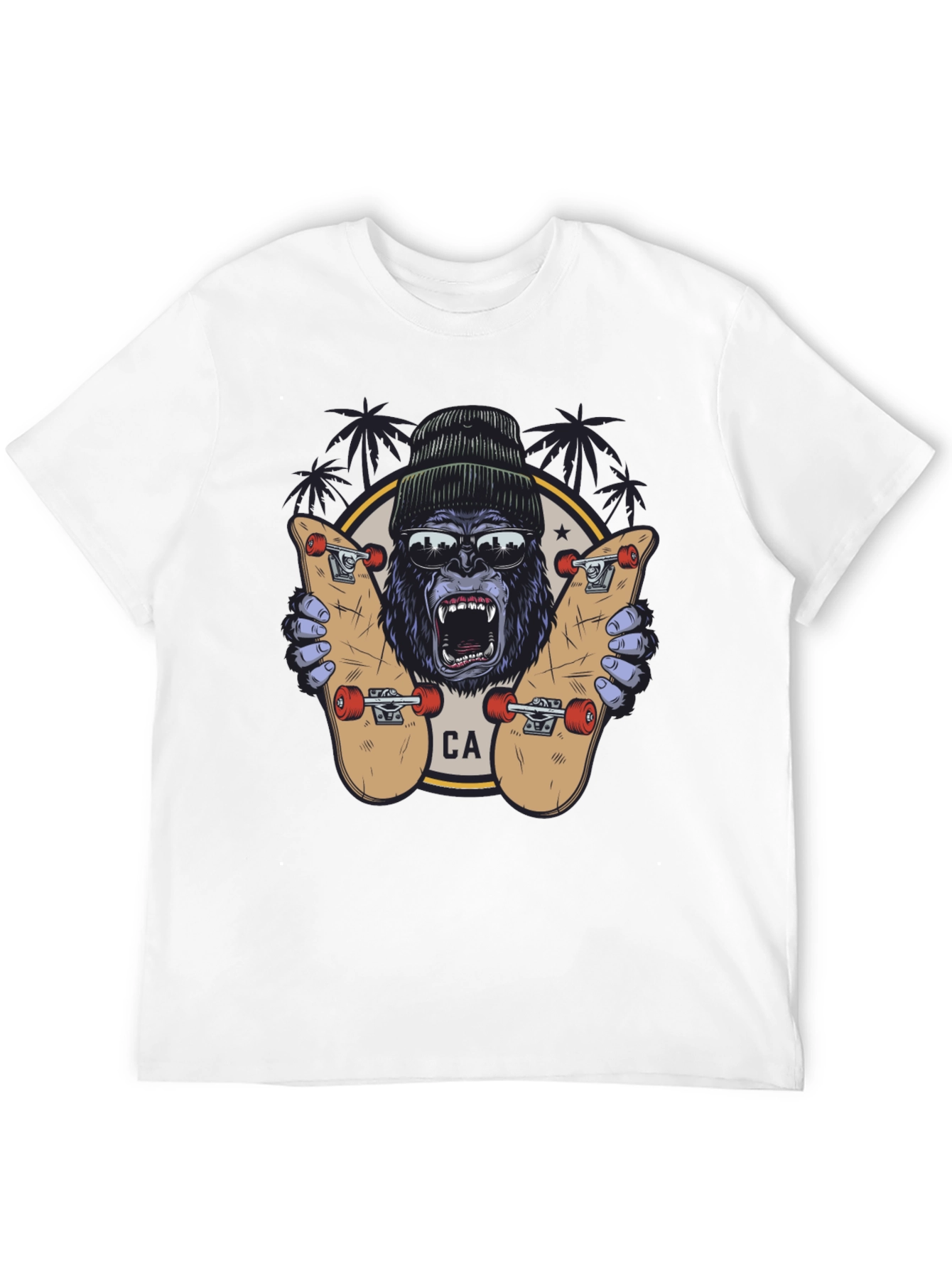 Skater Gorilla Graphic Tee - California Style