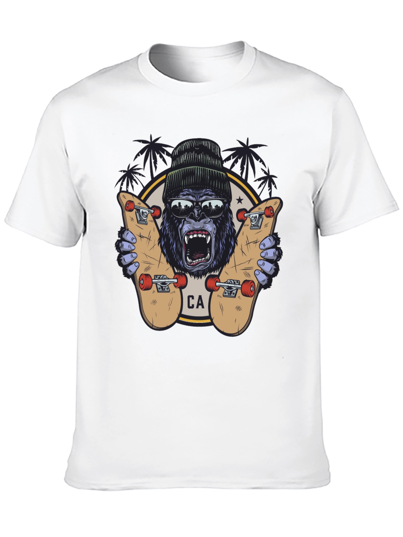 Skater Gorilla Graphic Tee - California Style