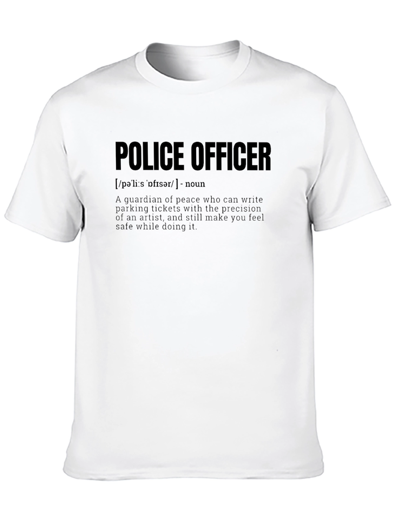 Police Officer Definition T-Shirt - Black
