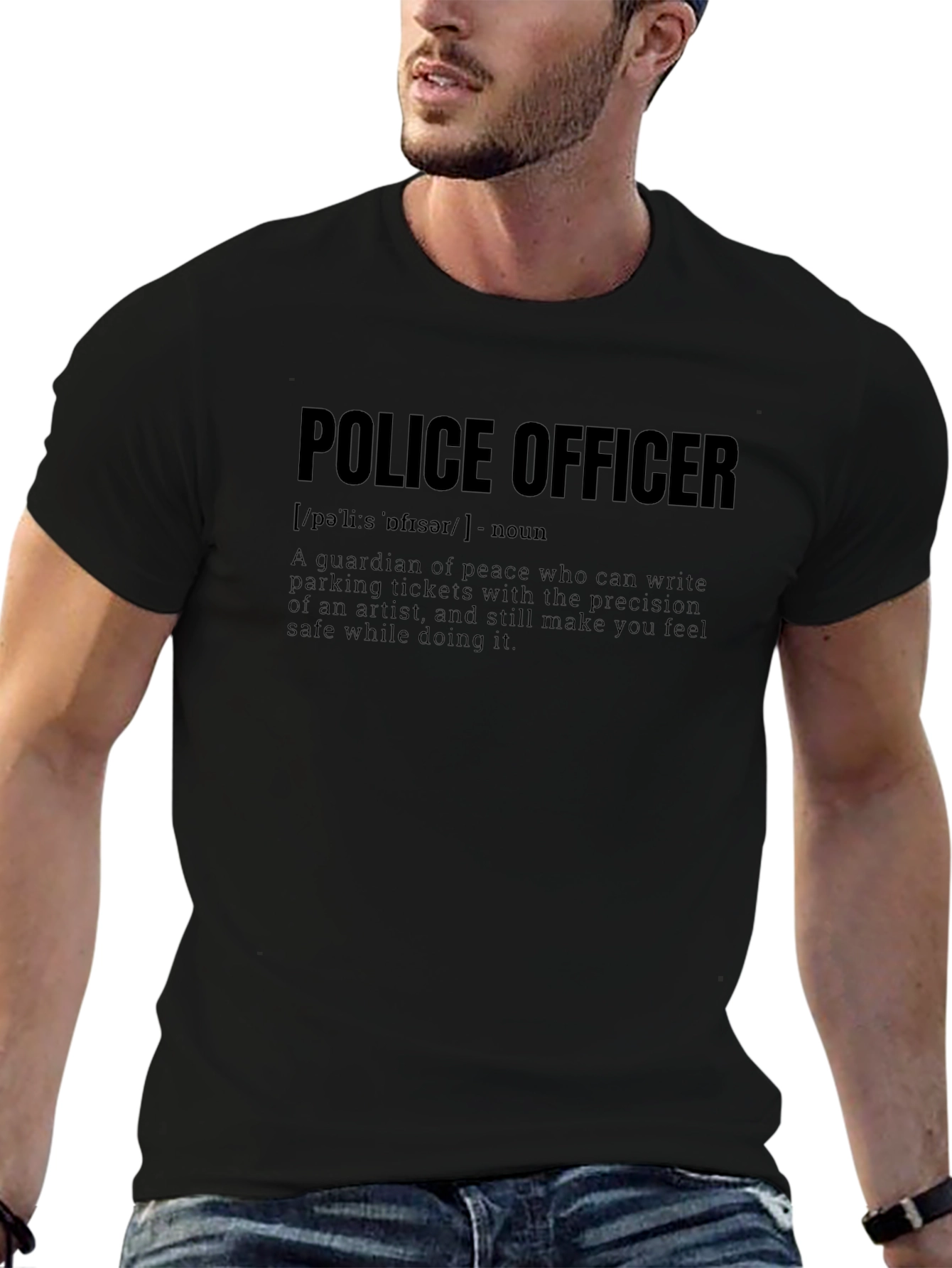 Police Officer Definition T-Shirt - Black