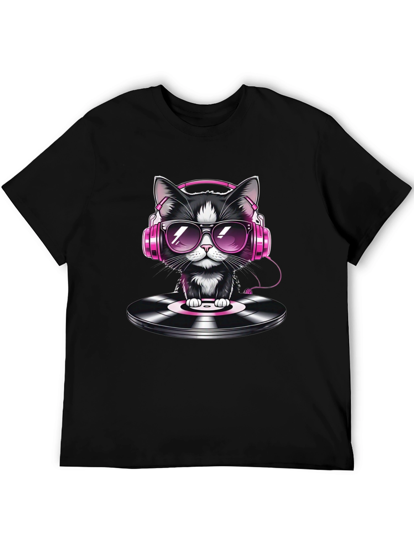 DJ Cat T-Shirt - Cool Cat on Vinyl