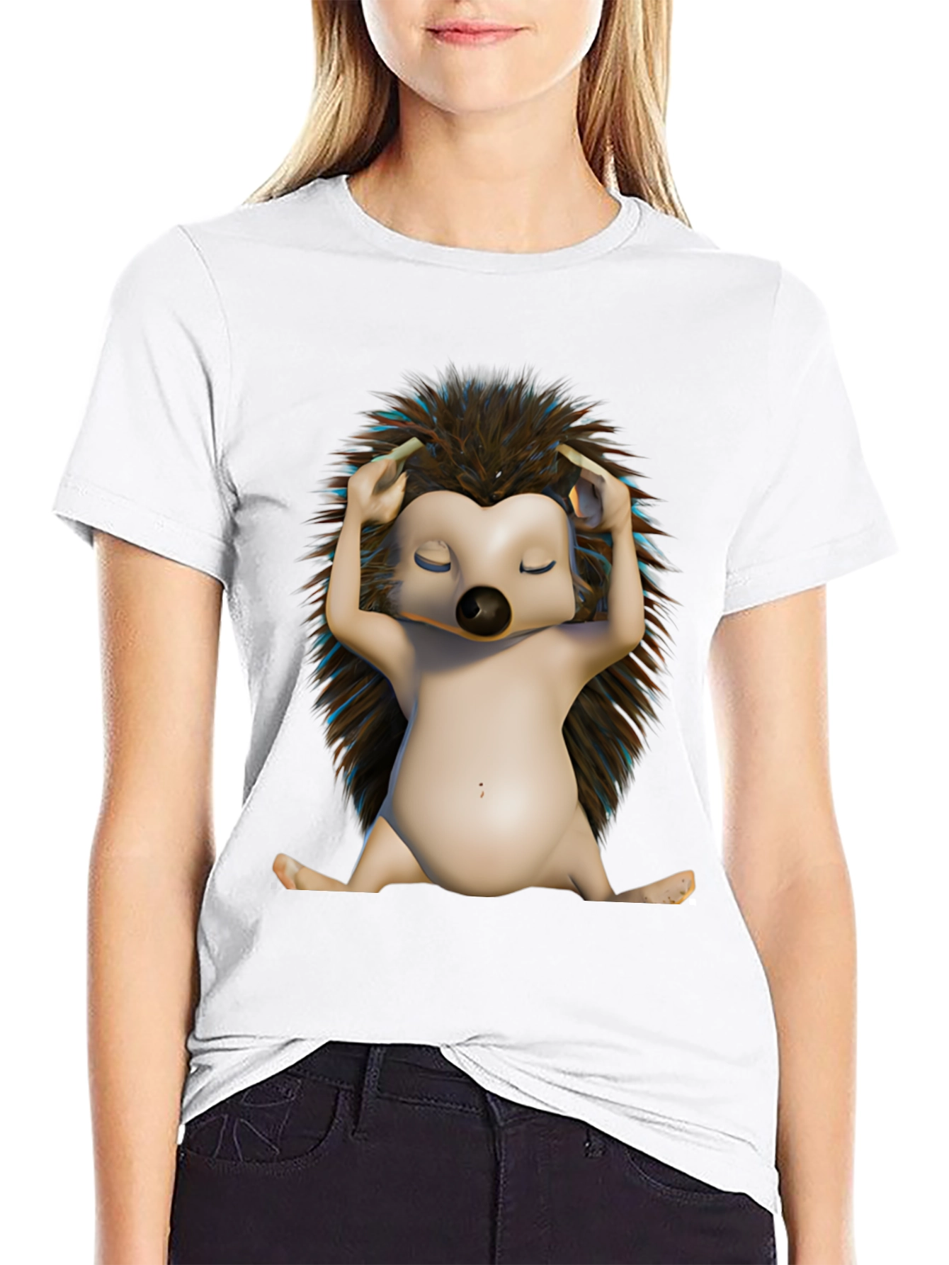 Relaxed Hedgehog T-Shirt - Unique Graphic Tee