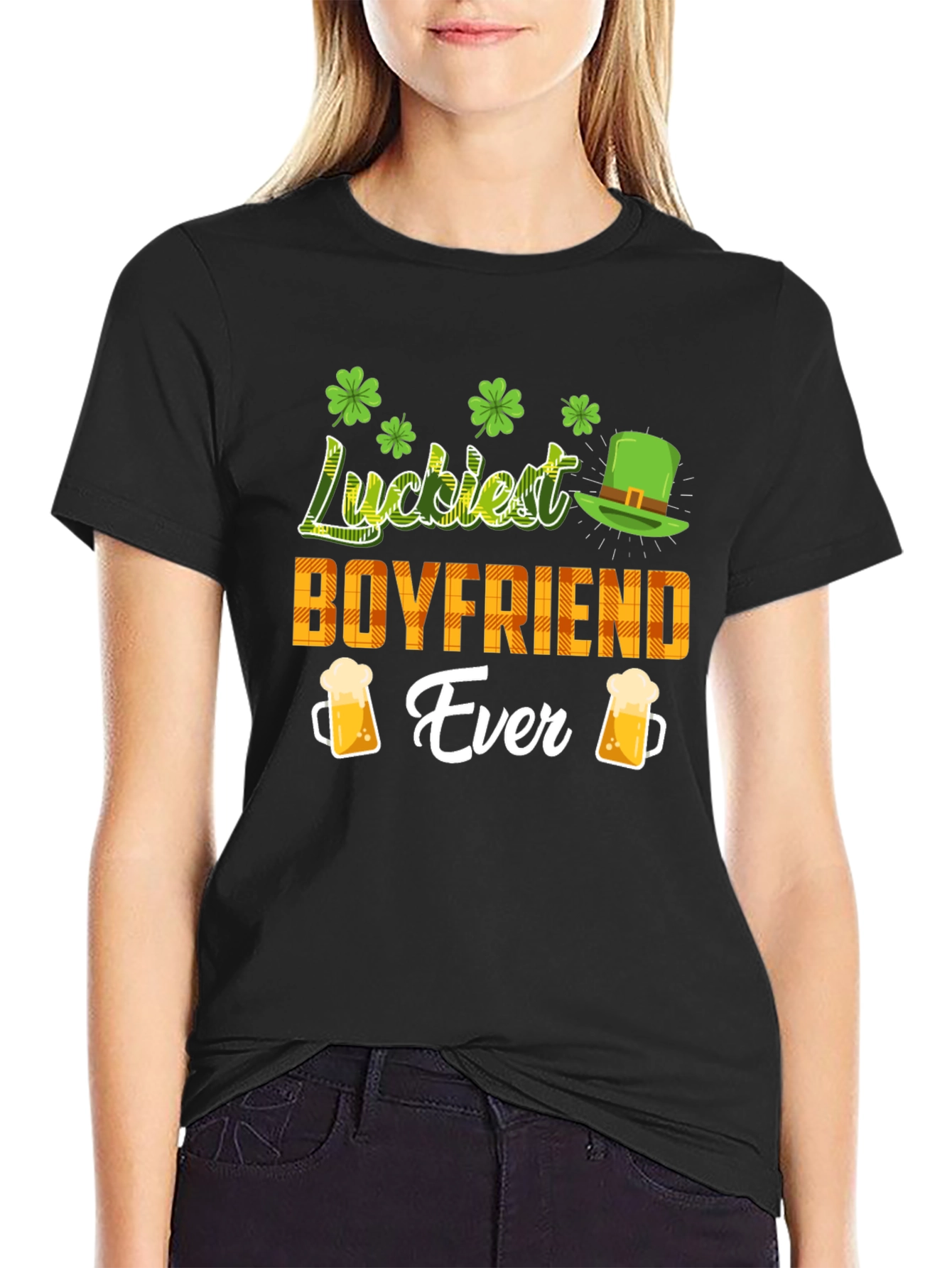 Luckiest Boyfriend Ever St. Patricks Day Tee