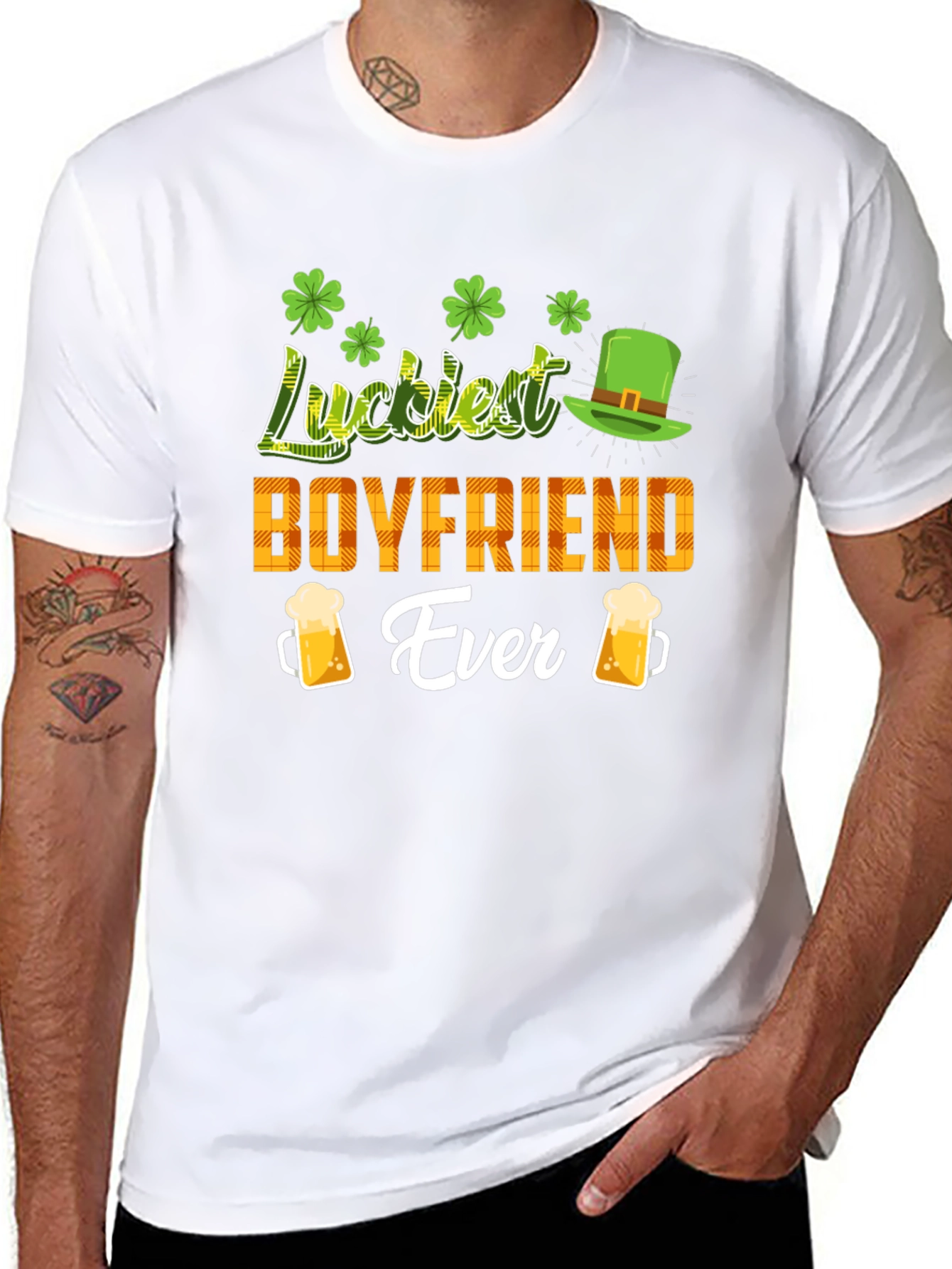 Luckiest Boyfriend Ever St. Patricks Day Tee
