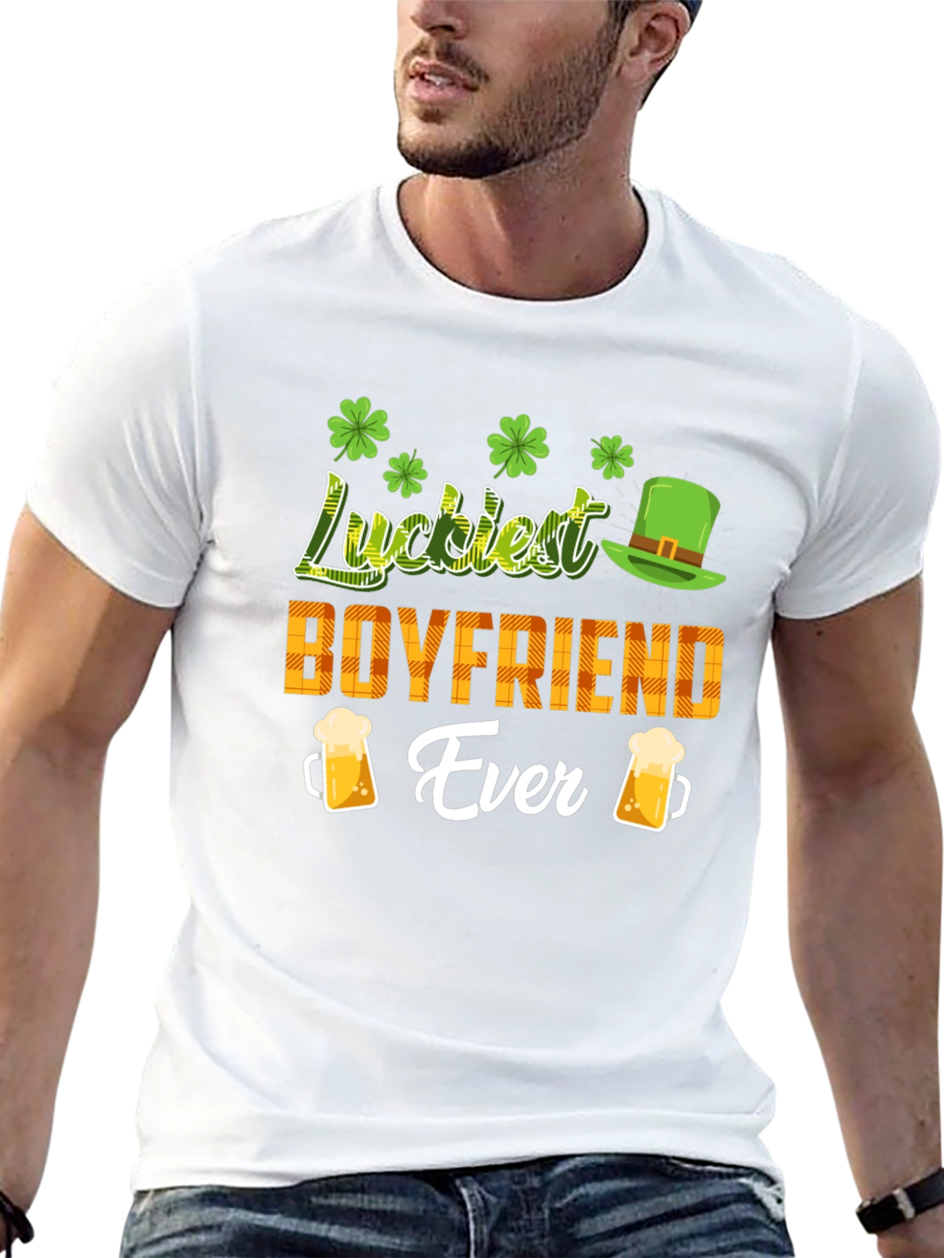 Luckiest Boyfriend Ever St. Patricks Day Tee