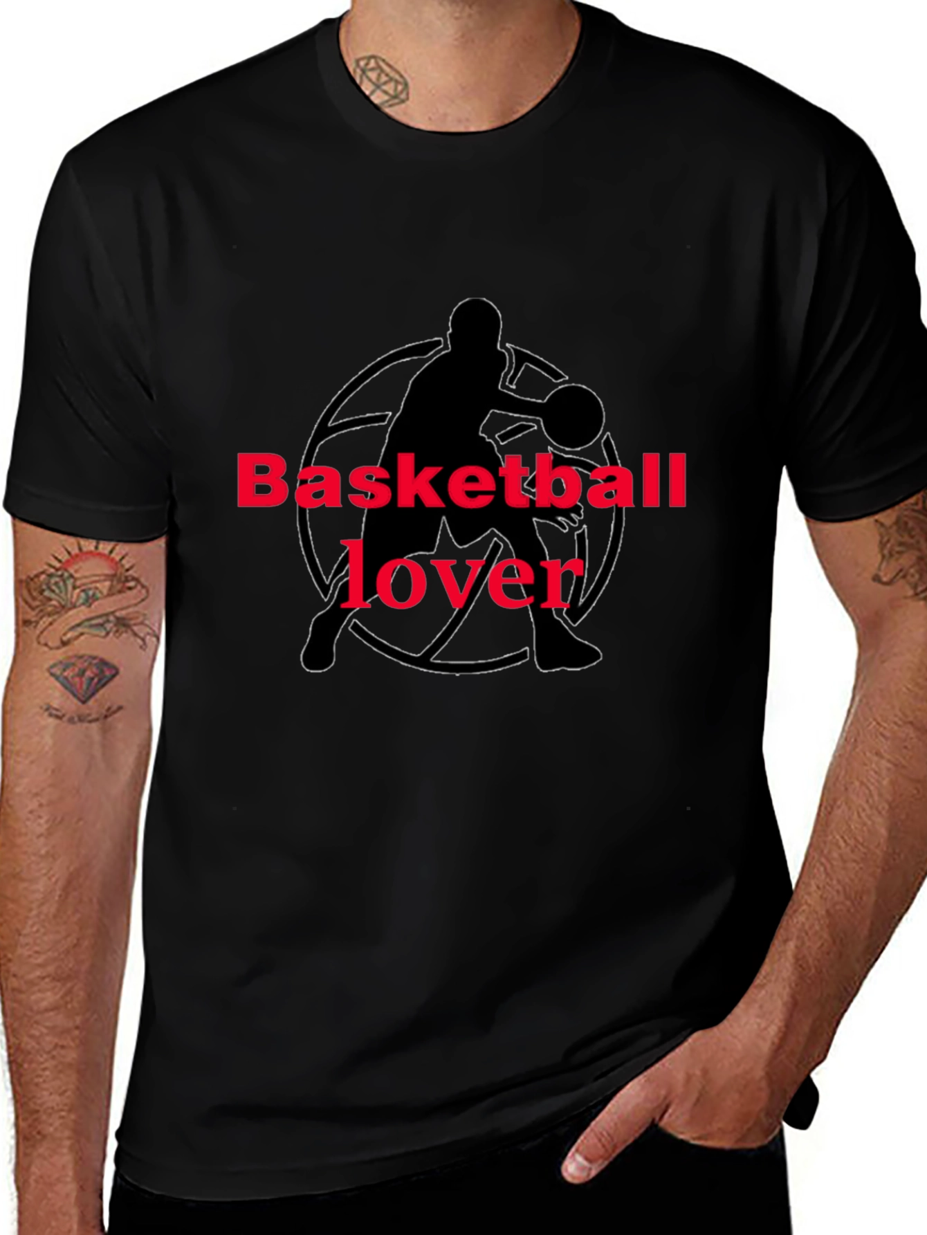 Basketball Lover Graphic Tee - Black