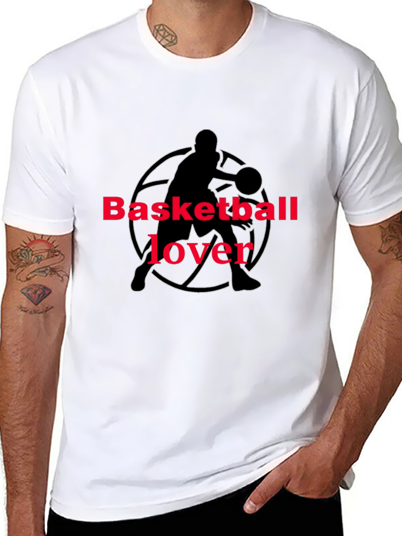 Basketball Lover Graphic Tee - Black