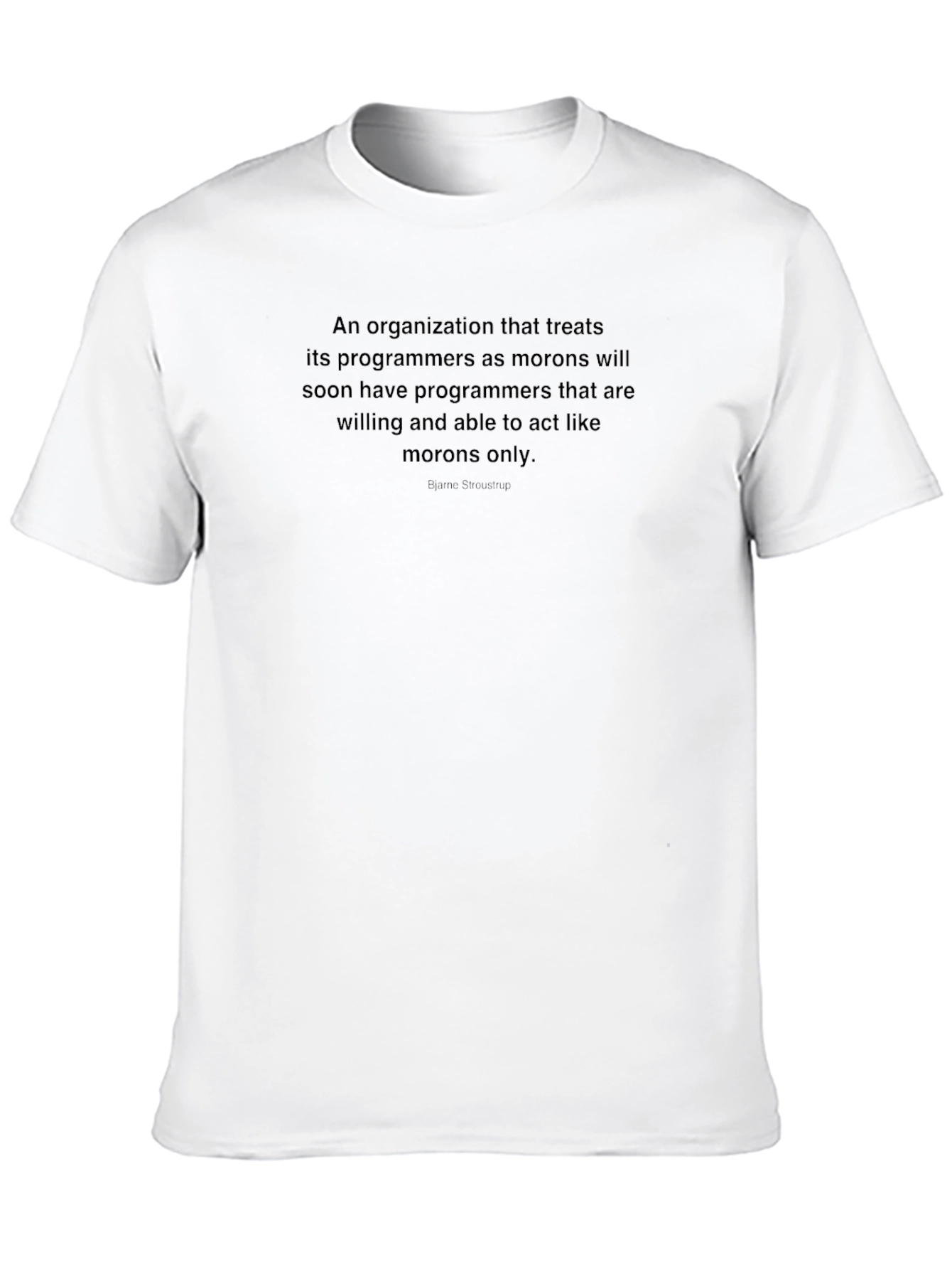 Programmer Moron Quote Black T-Shirt