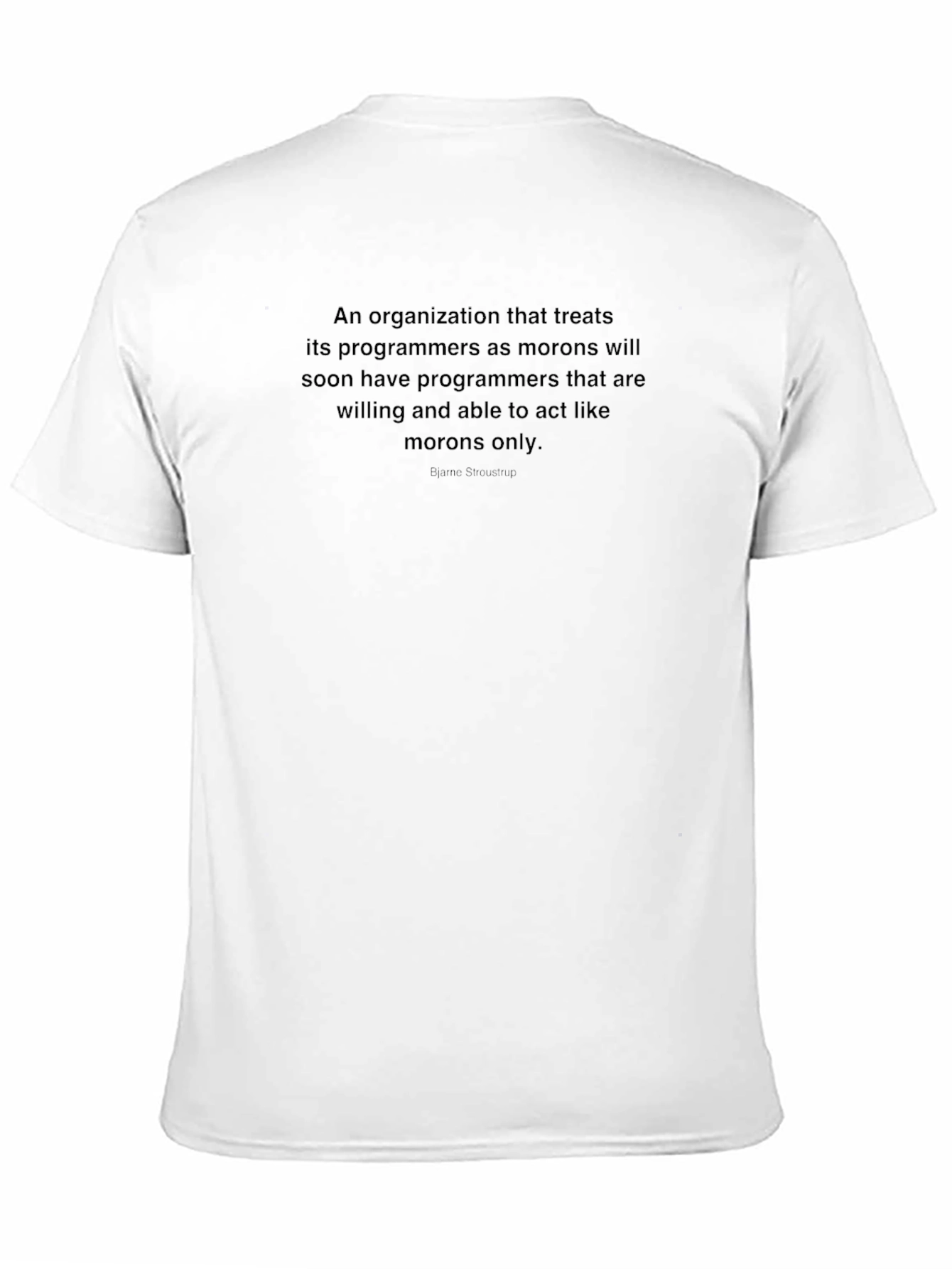 Programmer Moron Quote Black T-Shirt