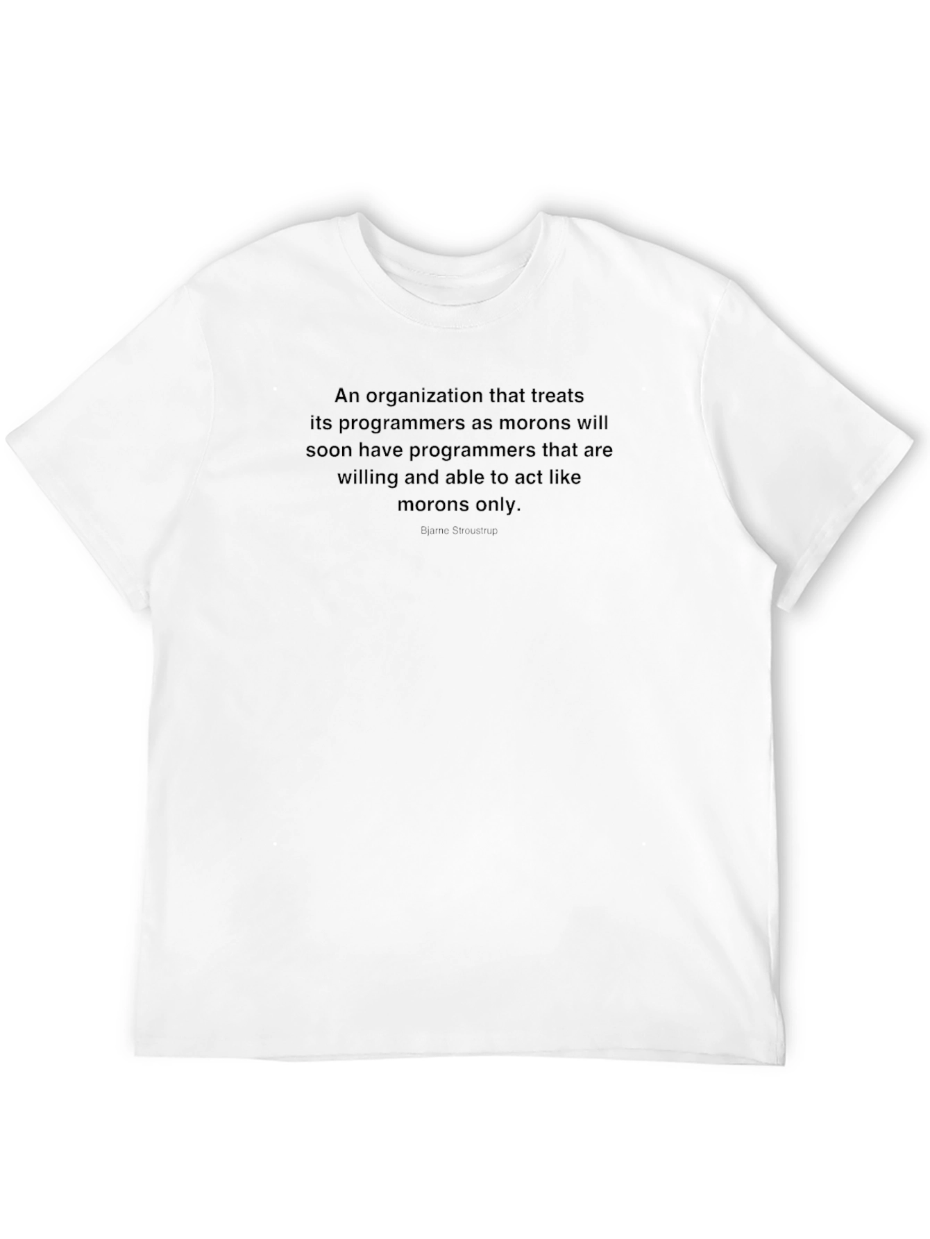 Programmer Moron Quote Black T-Shirt