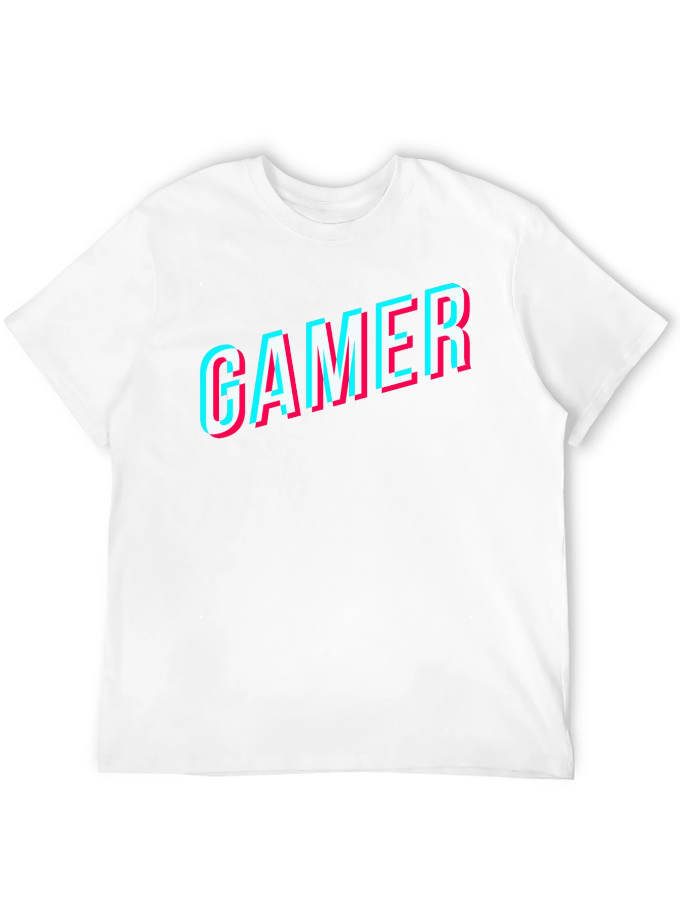 Gamer Glitch Style Black T-Shirt