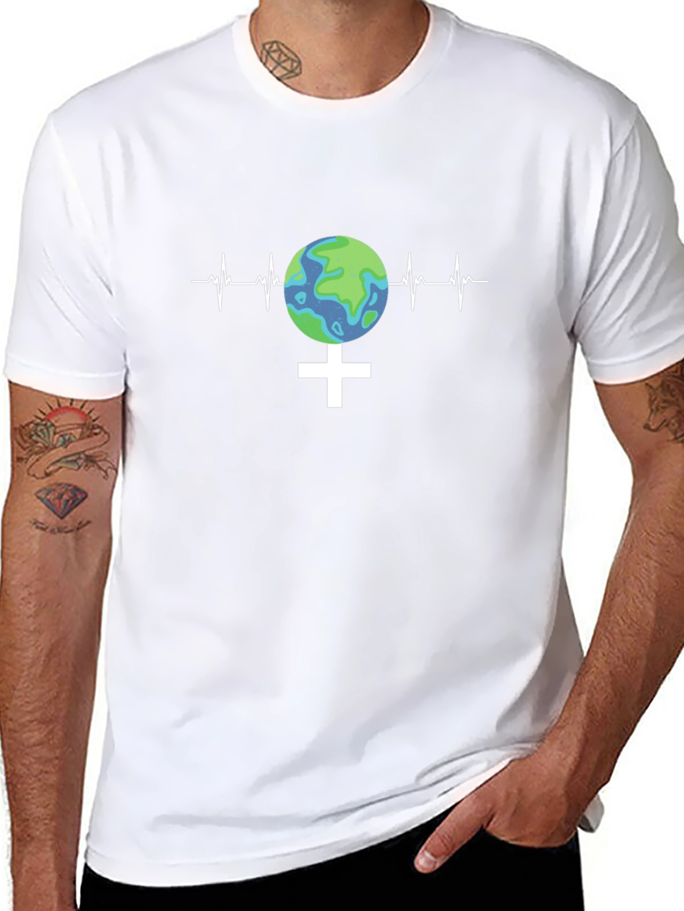 Earth Vitality Tee - Planet Heartbeat T-Shirt