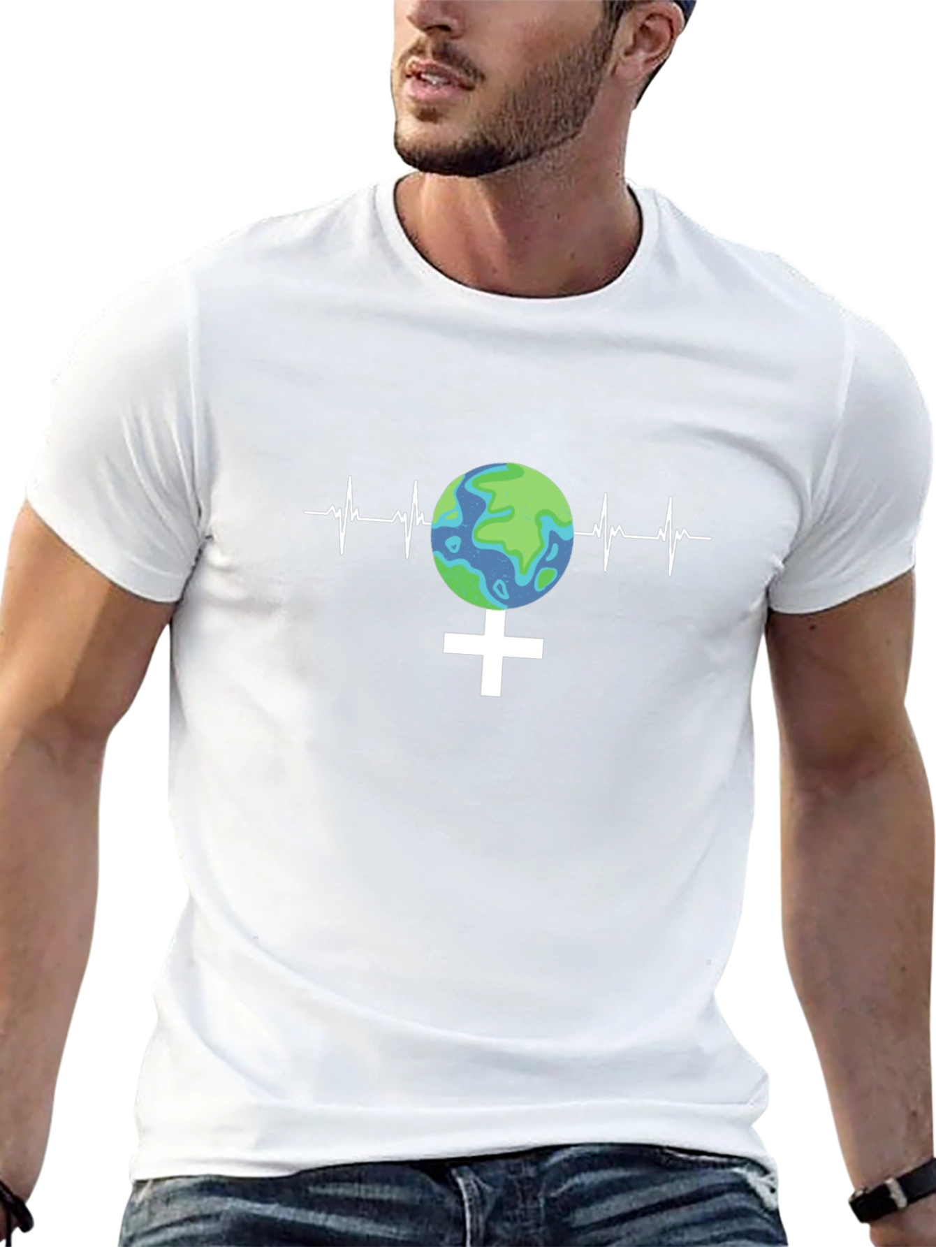 Earth Vitality Tee - Planet Heartbeat T-Shirt
