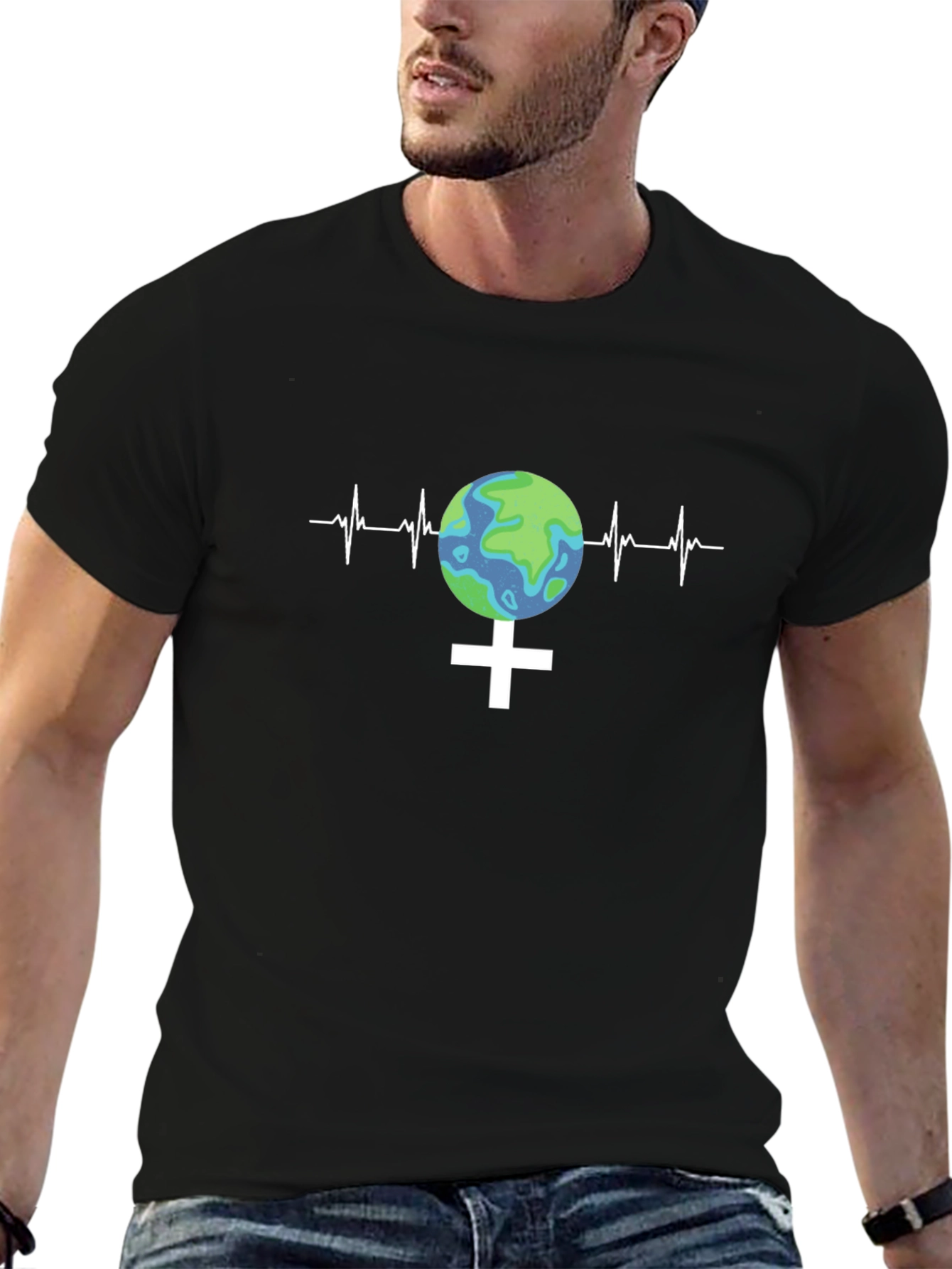 Earth Vitality Tee - Planet Heartbeat T-Shirt