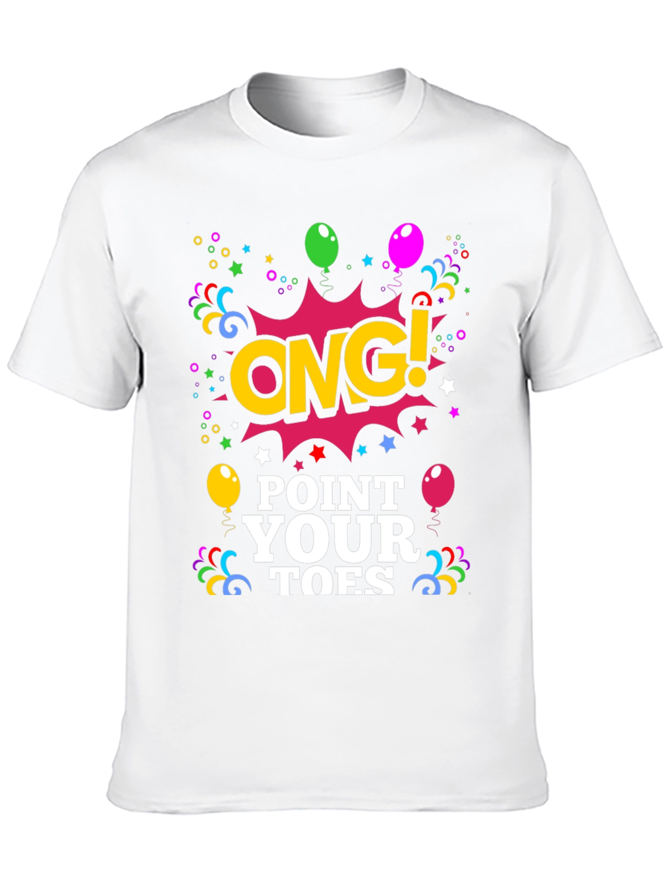 ONG! Point Your Toes Black Graphic Tee