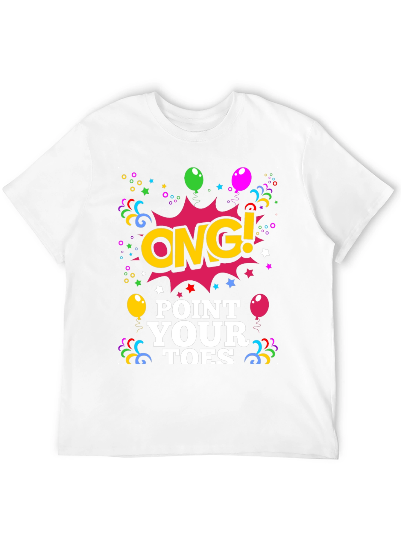 ONG! Point Your Toes Black Graphic Tee