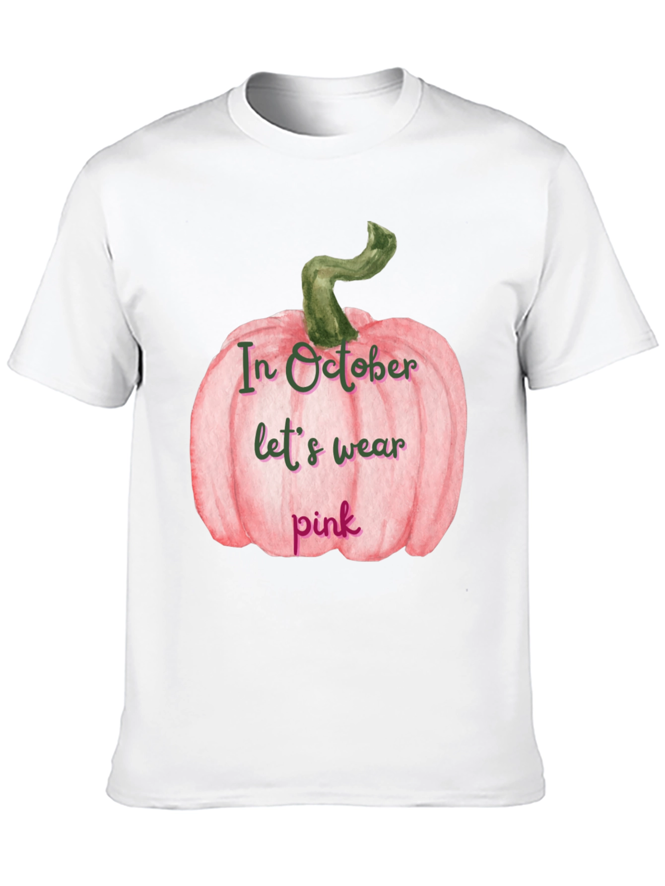 Pink Pumpkin Breast Cancer Awareness T-Shirt