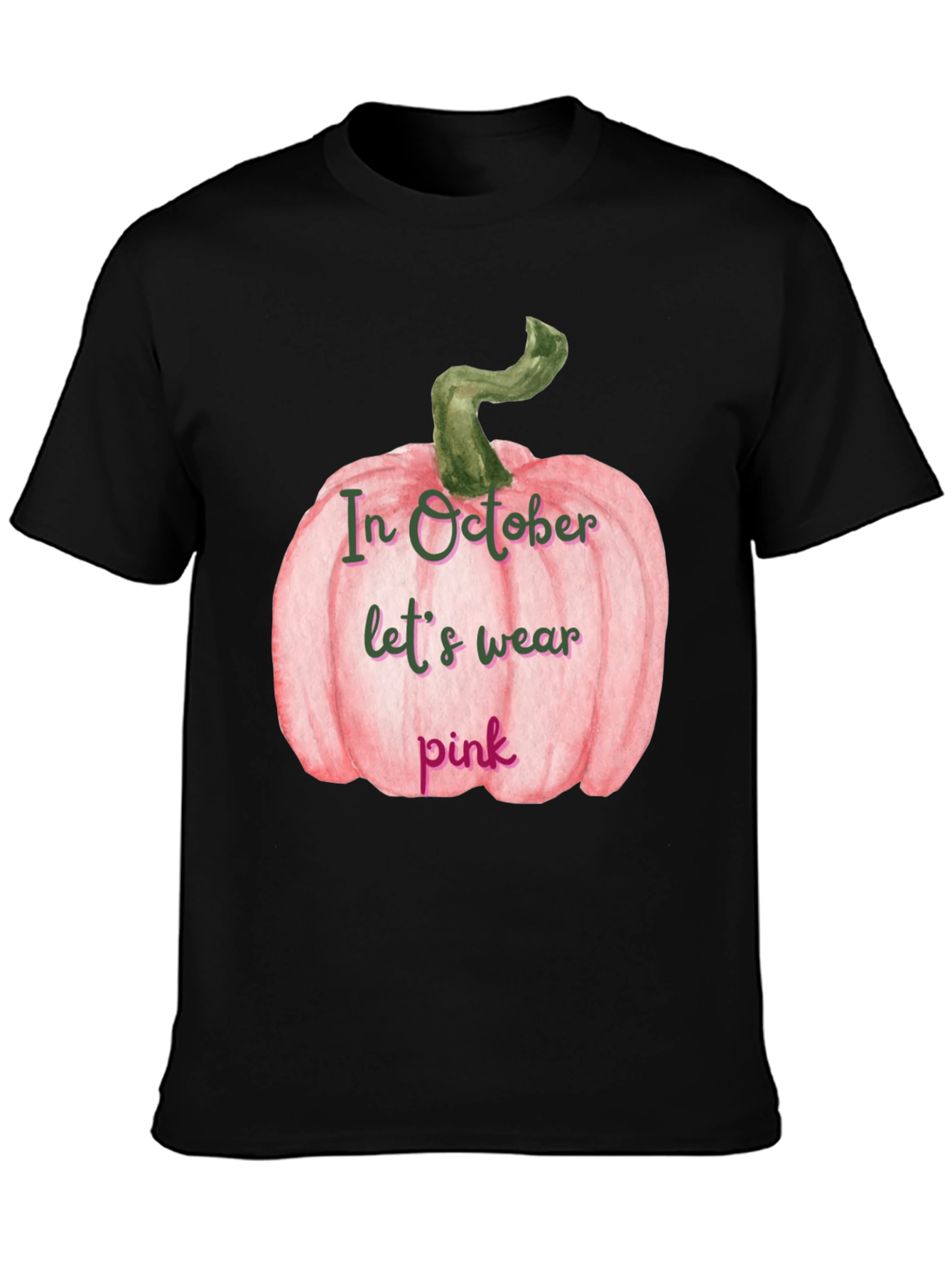 Pink Pumpkin Breast Cancer Awareness T-Shirt