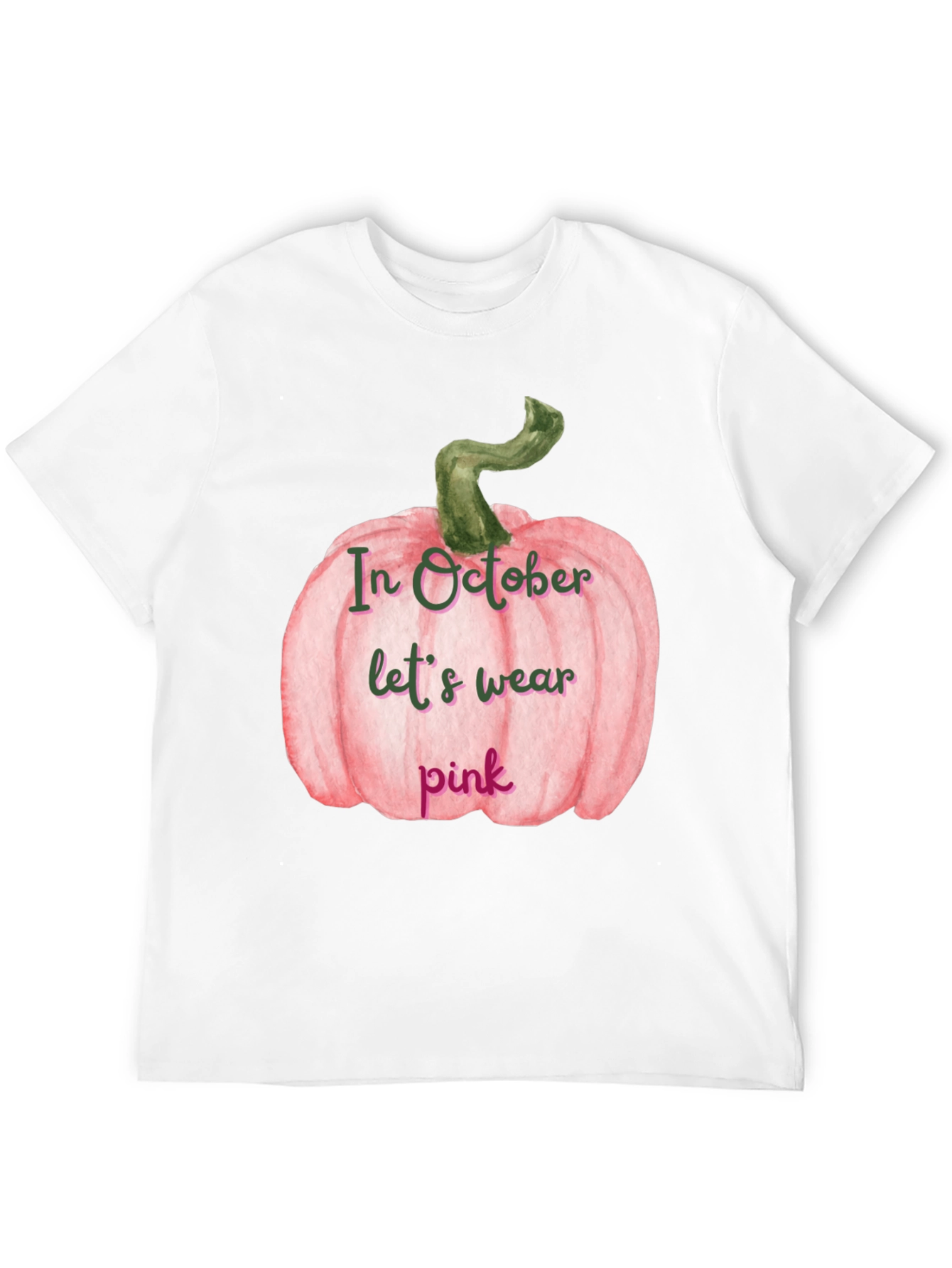Pink Pumpkin Breast Cancer Awareness T-Shirt