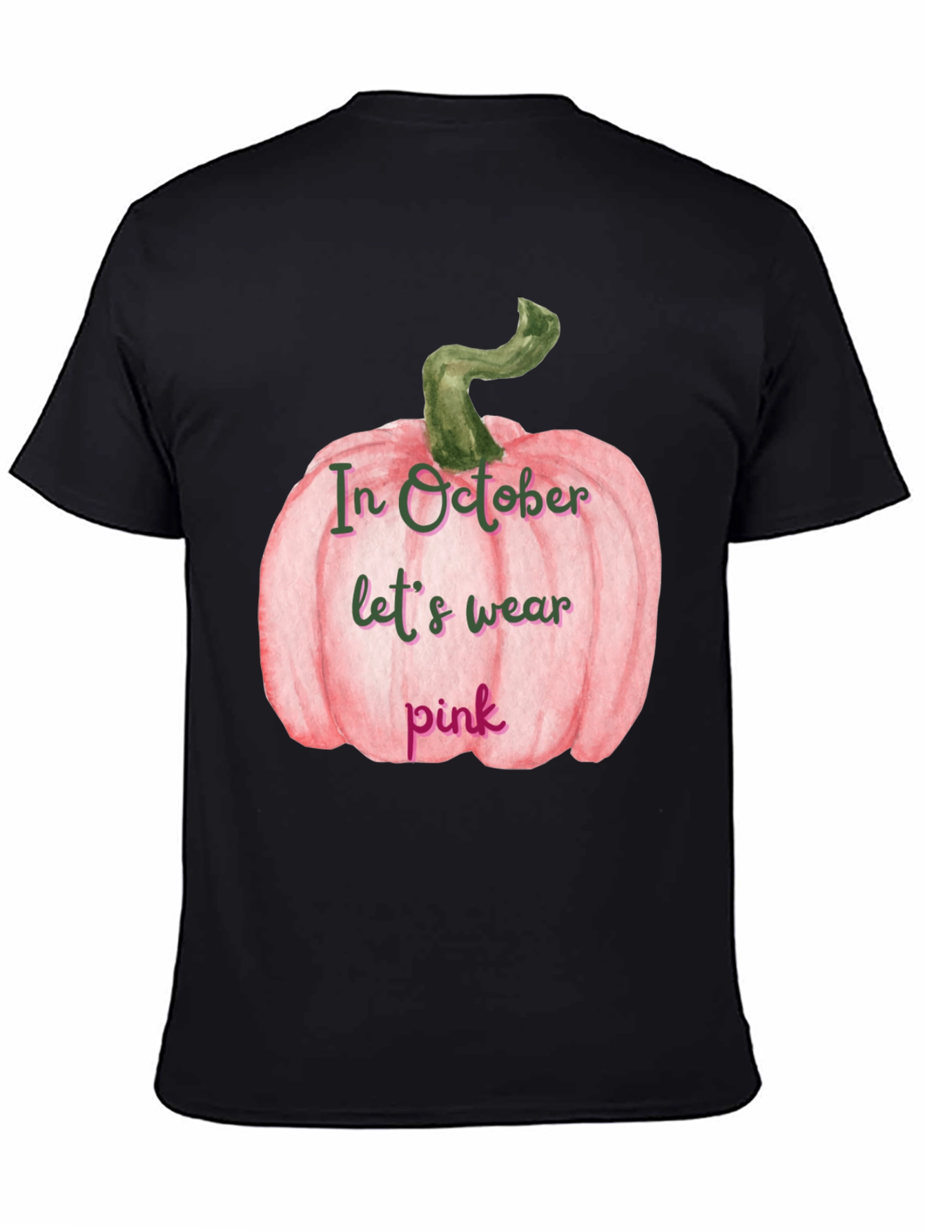 Pink Pumpkin Breast Cancer Awareness T-Shirt