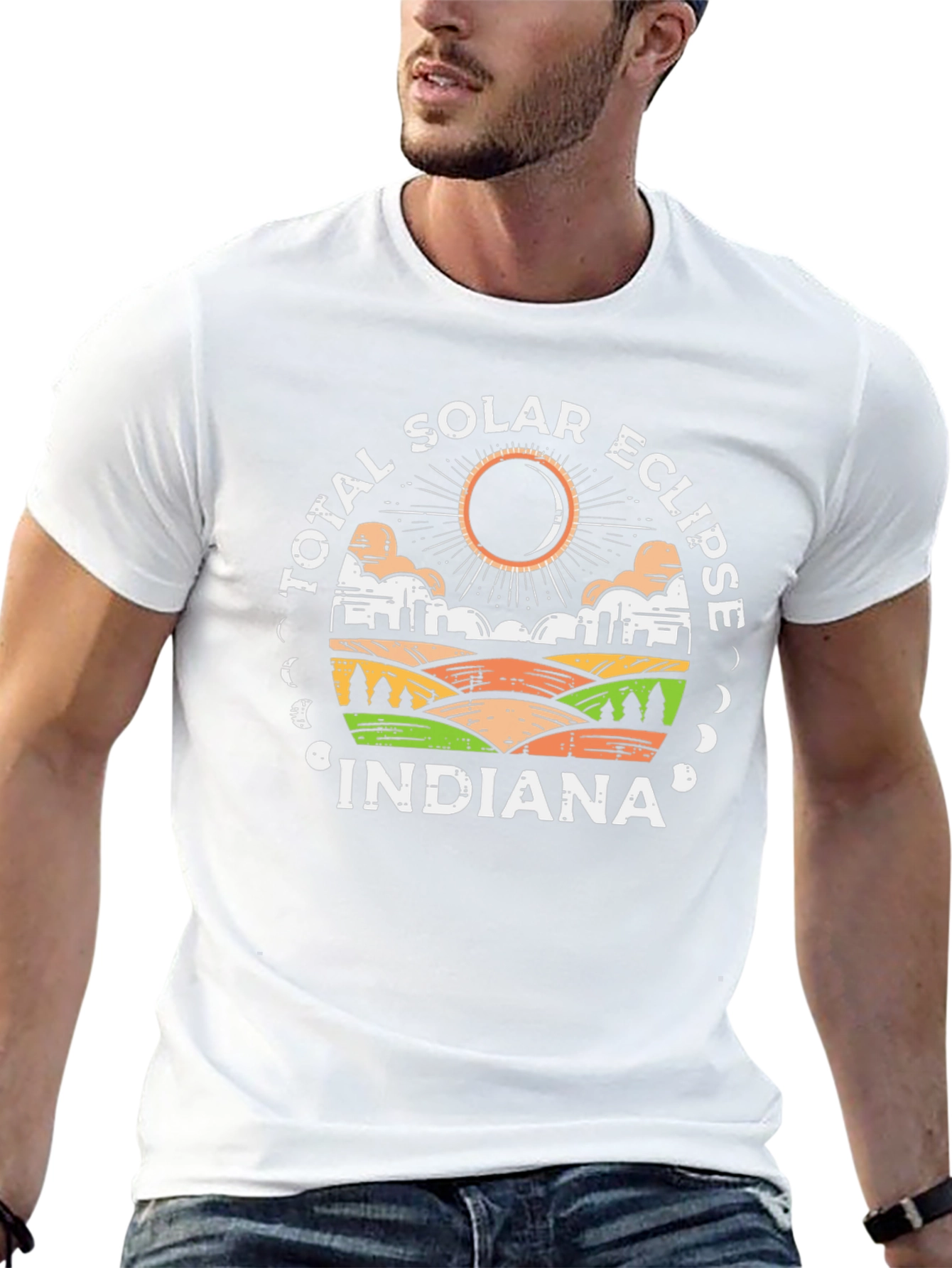 Indiana Total Solar Eclipse Graphic T-Shirt