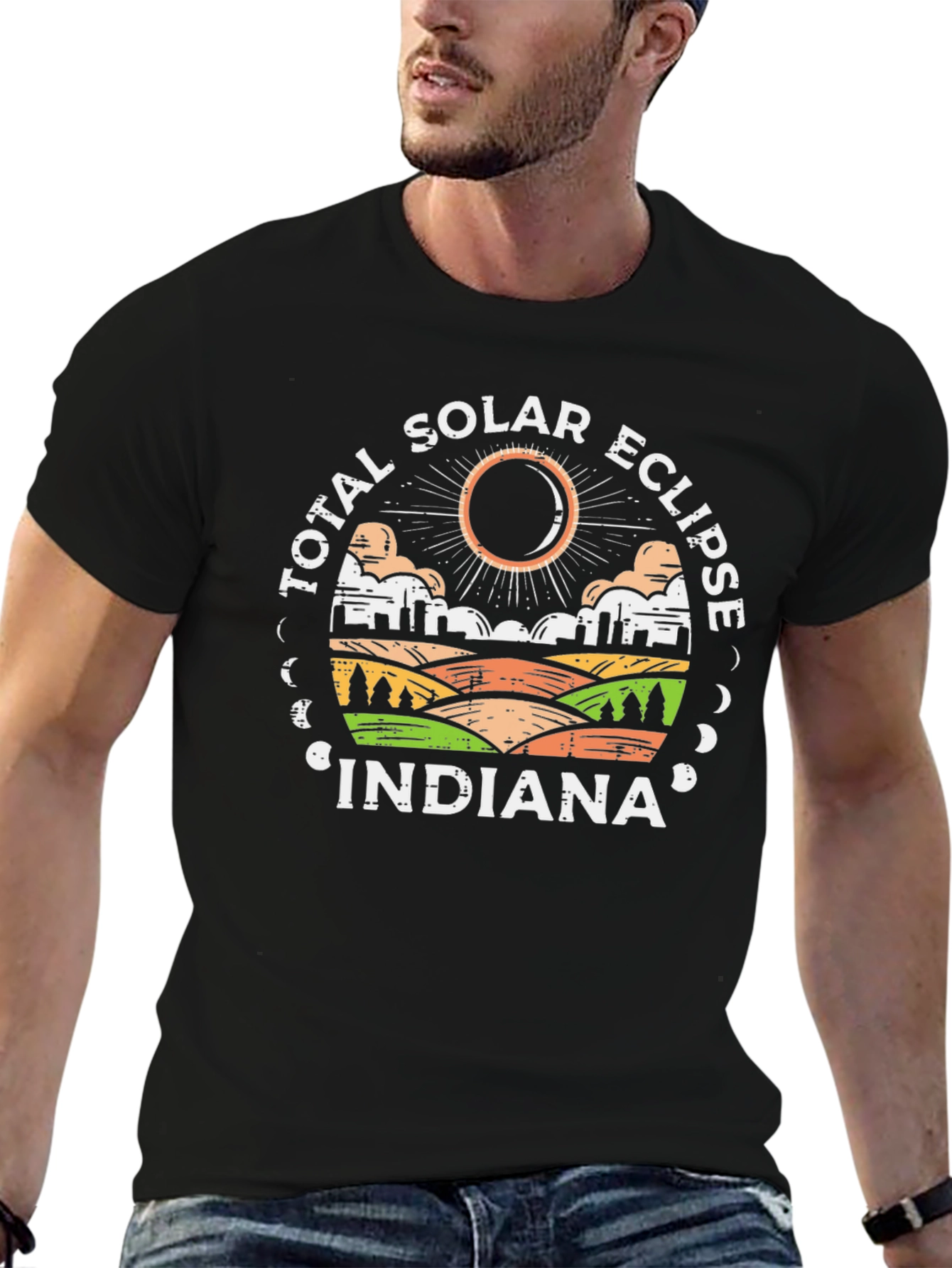 Indiana Total Solar Eclipse Graphic T-Shirt