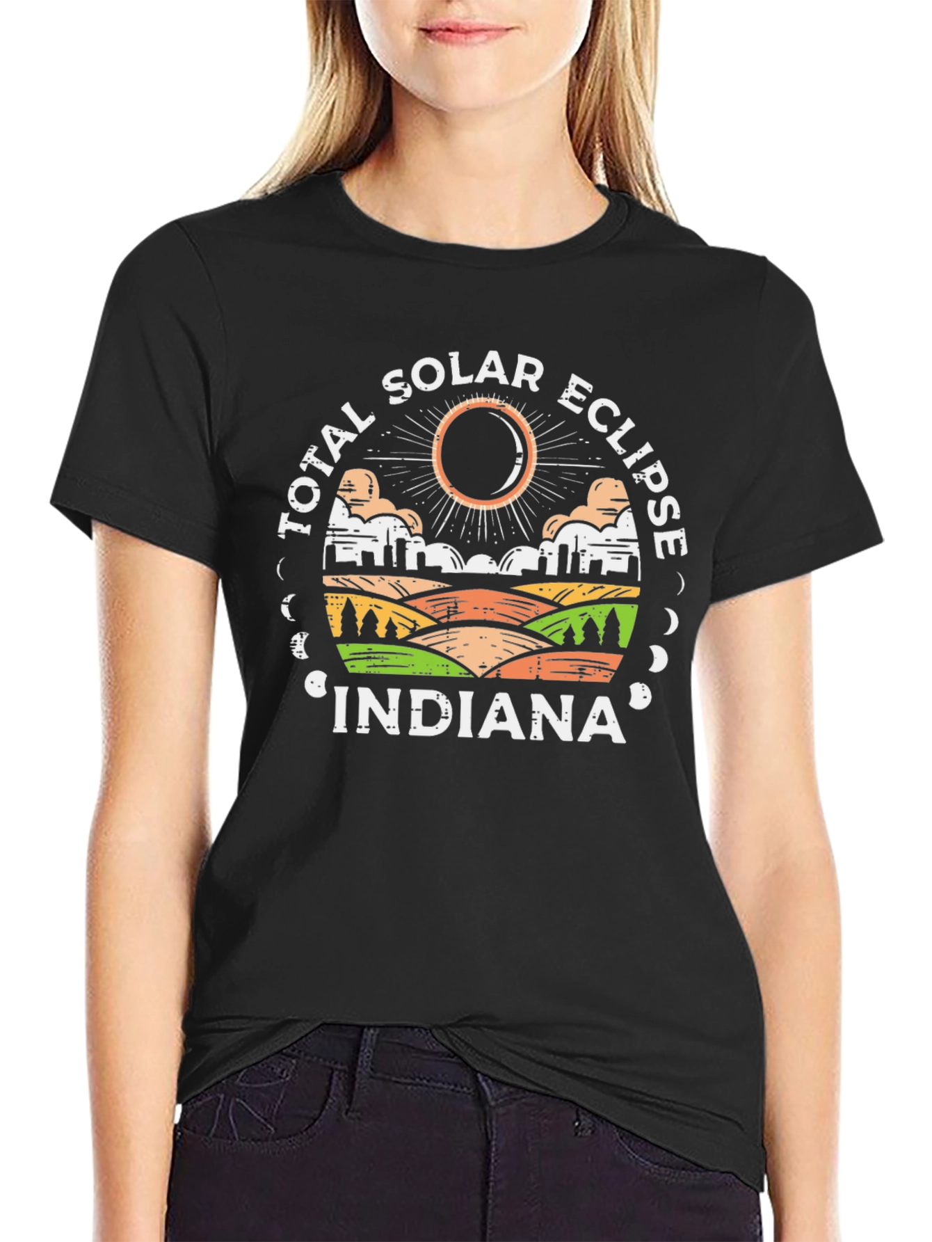 Indiana Total Solar Eclipse Graphic T-Shirt