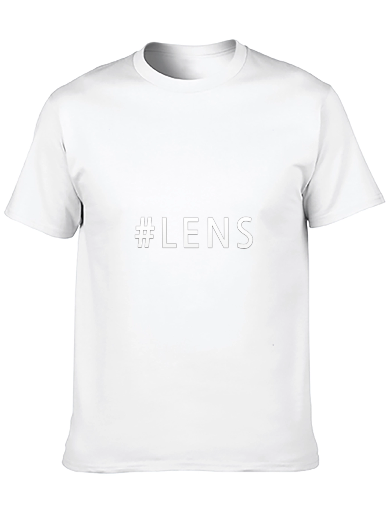 #LENS Black Graphic Tee - Modern Casual Style
