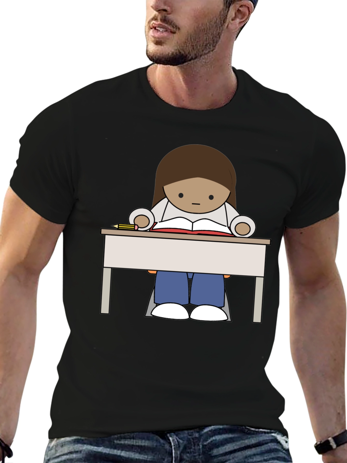 Studious Cartoon Graphic Tee
