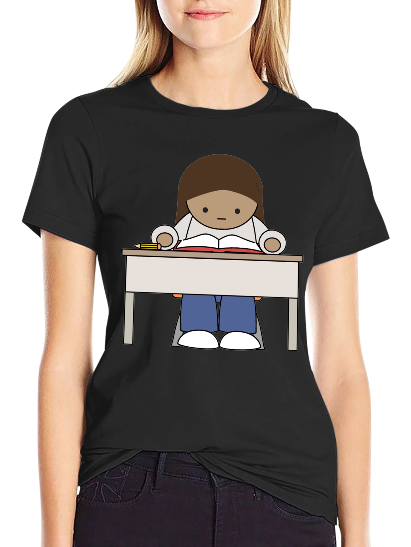 Studious Cartoon Graphic Tee