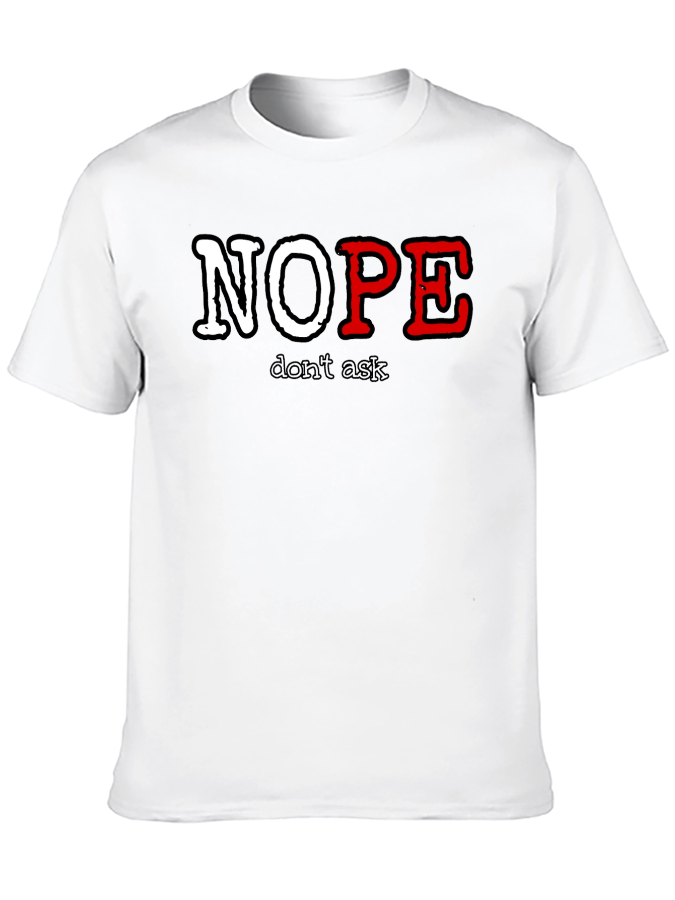 Nope Dont Ask Graphic Tee - Mens Black T-Shirt