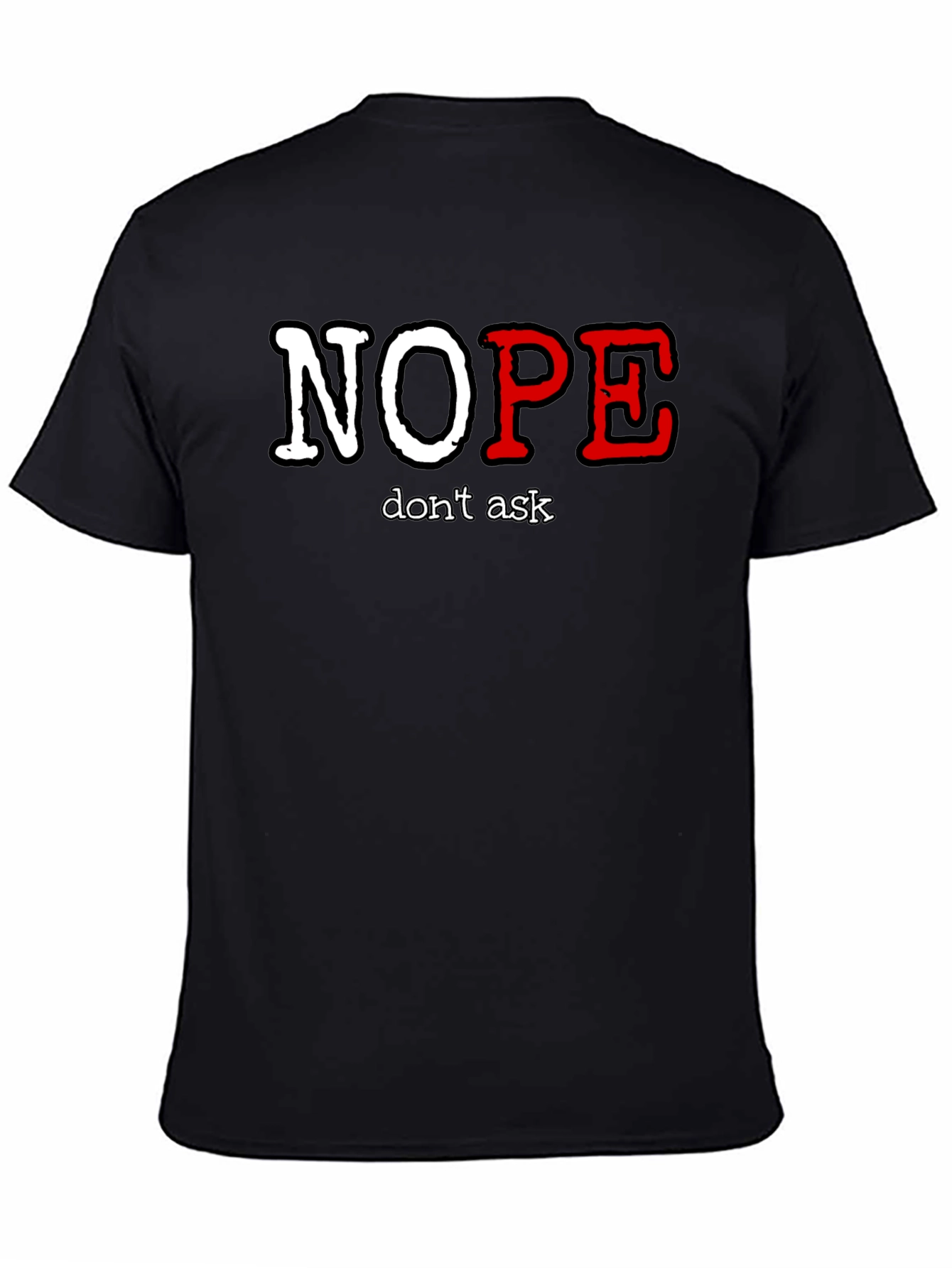 Nope Dont Ask Graphic Tee - Mens Black T-Shirt