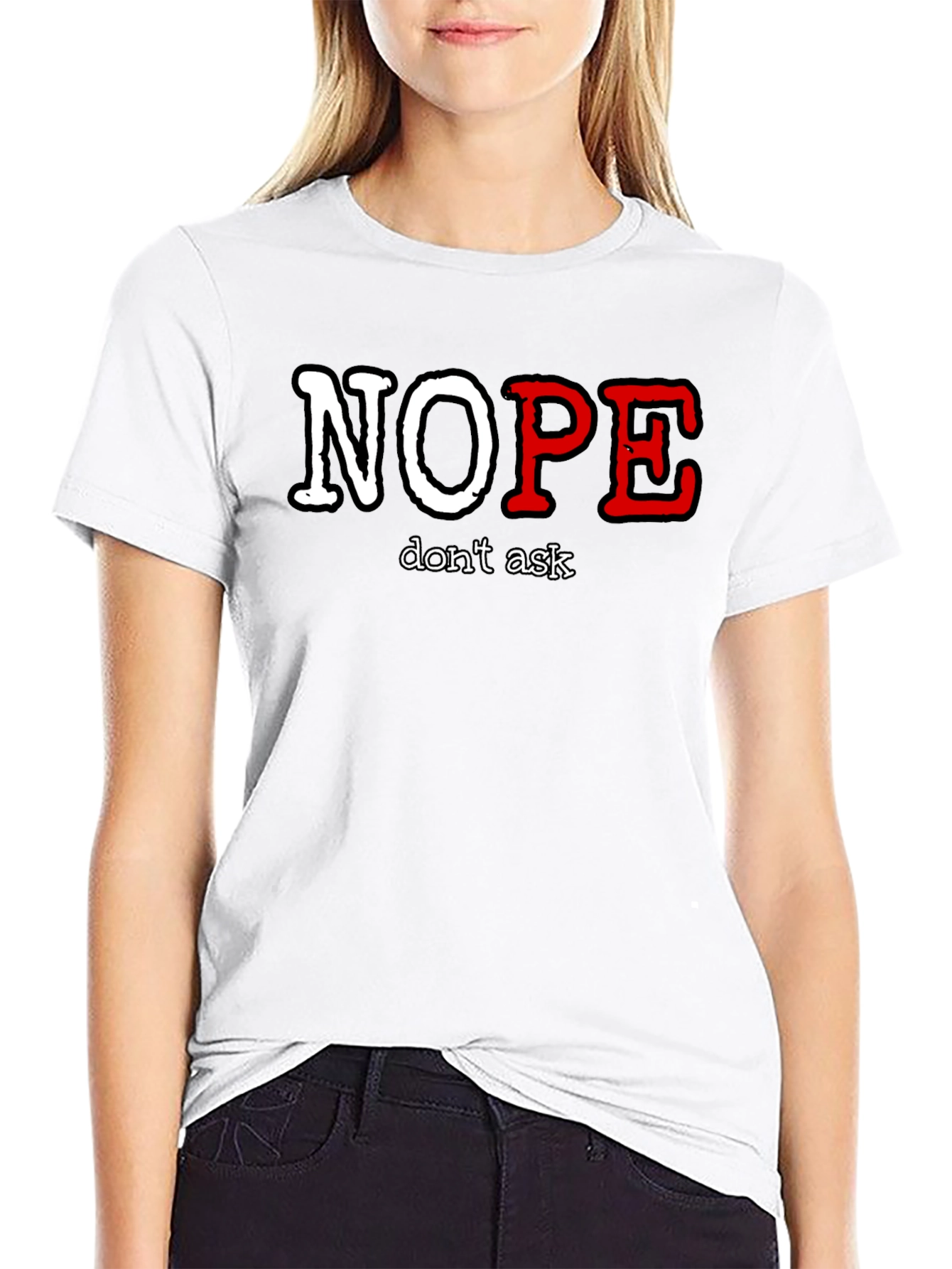 Nope Dont Ask Graphic Tee - Mens Black T-Shirt